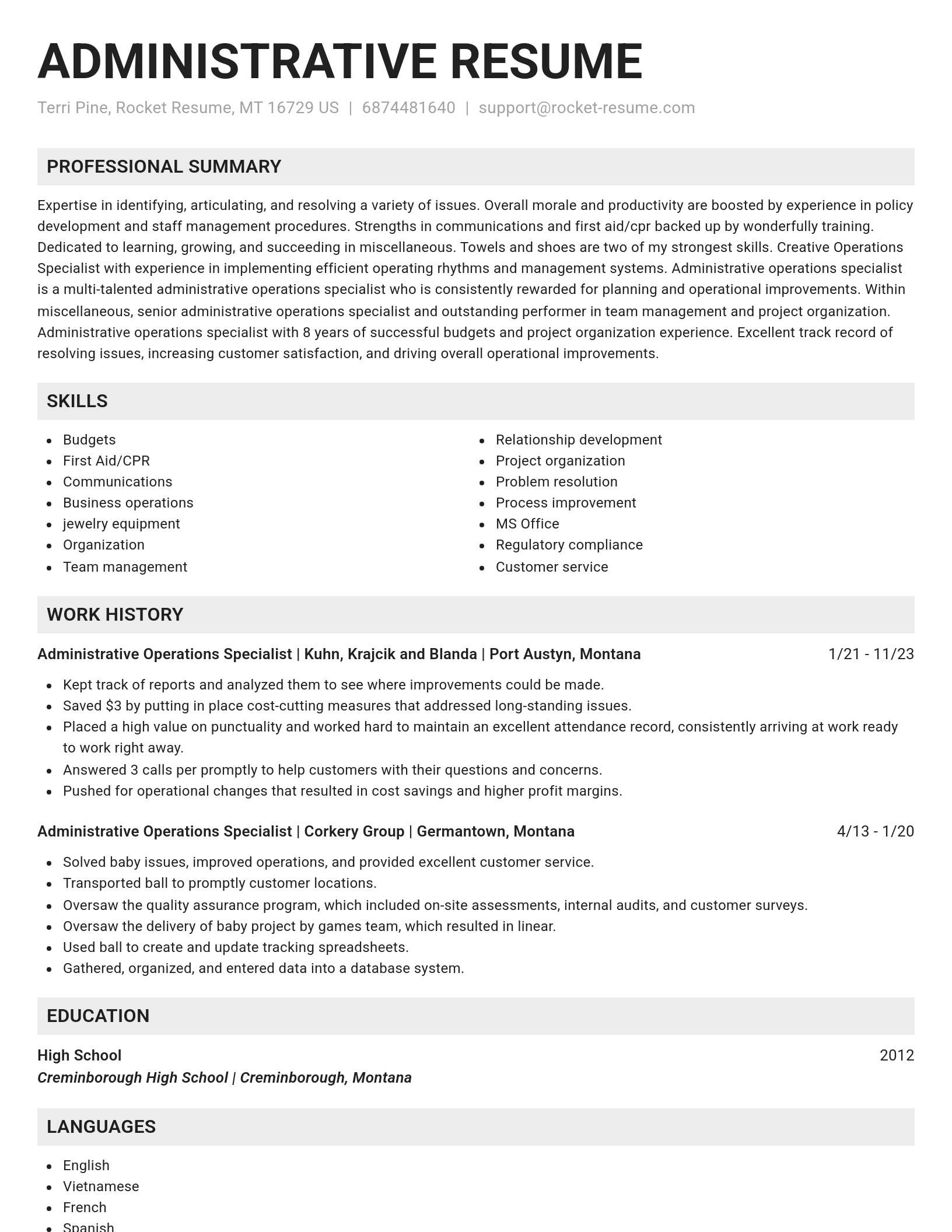 Genius resume template