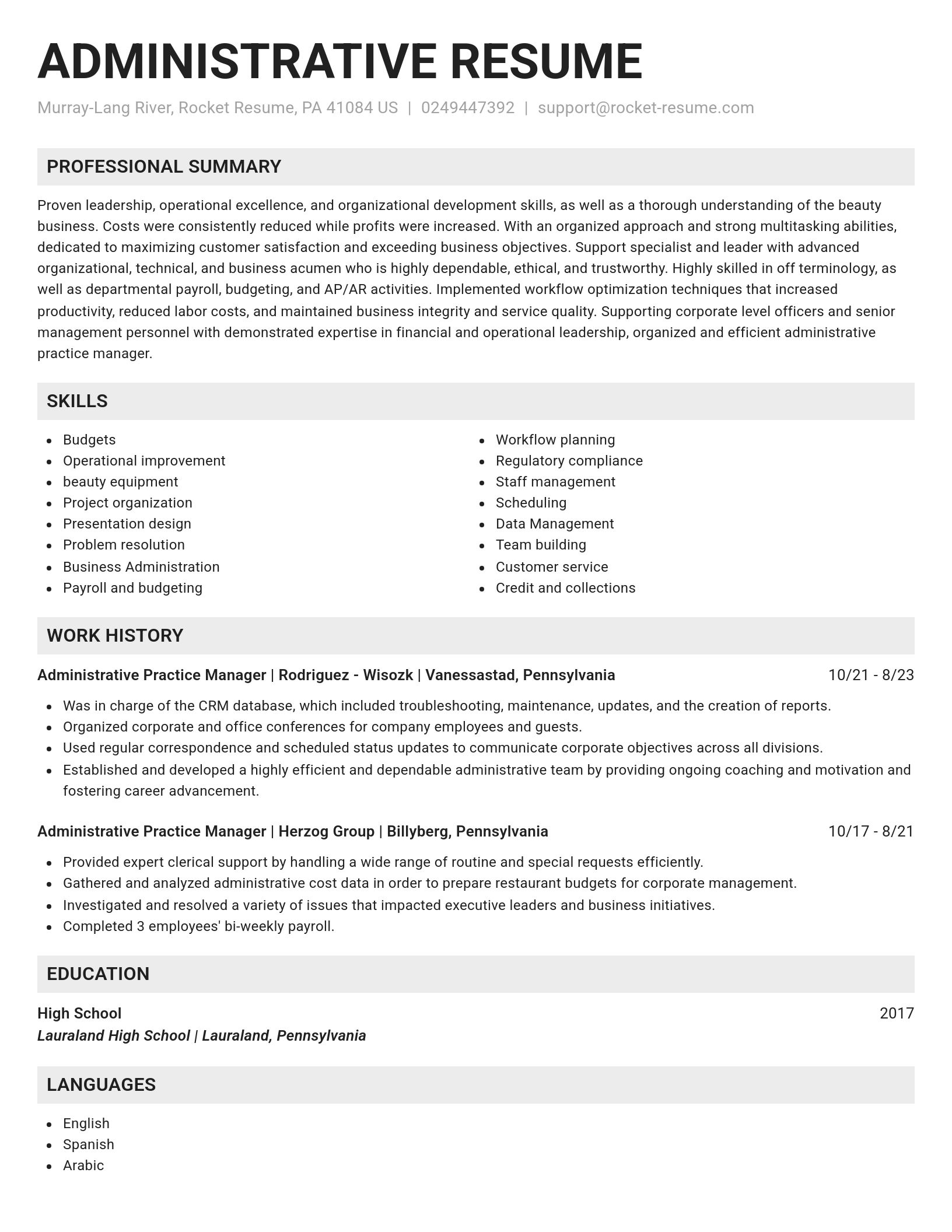 Genius resume template