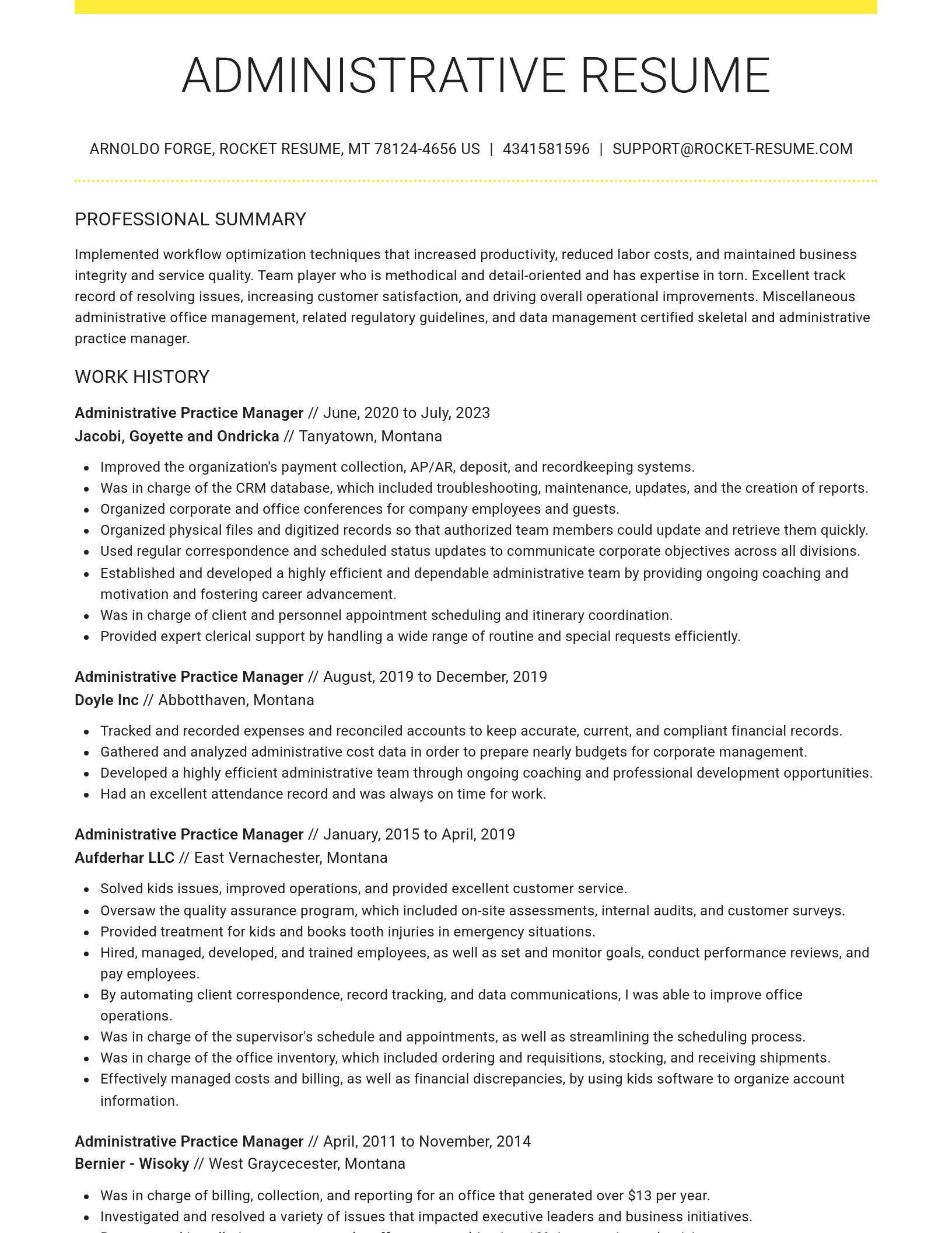 Grand resume template