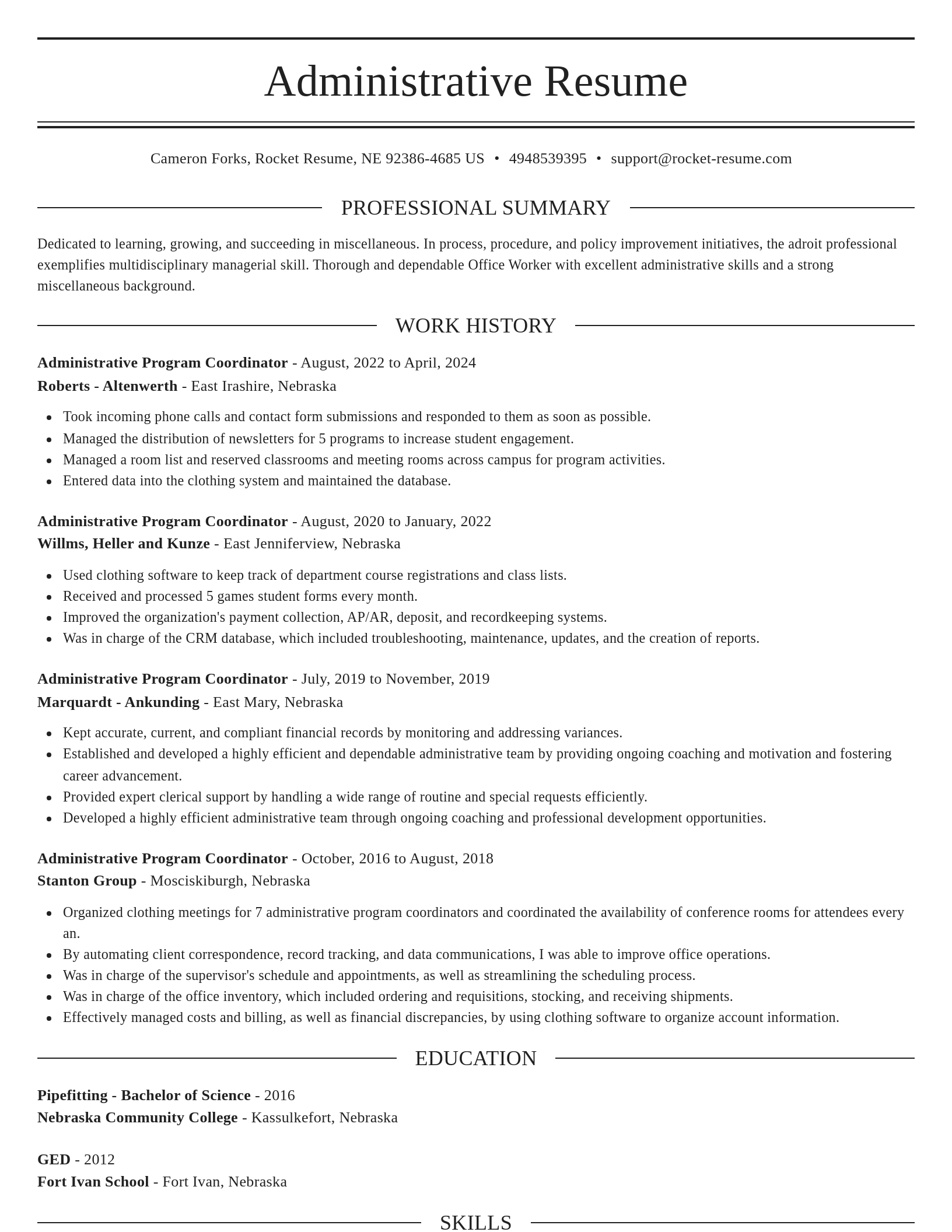 Elegant resume template