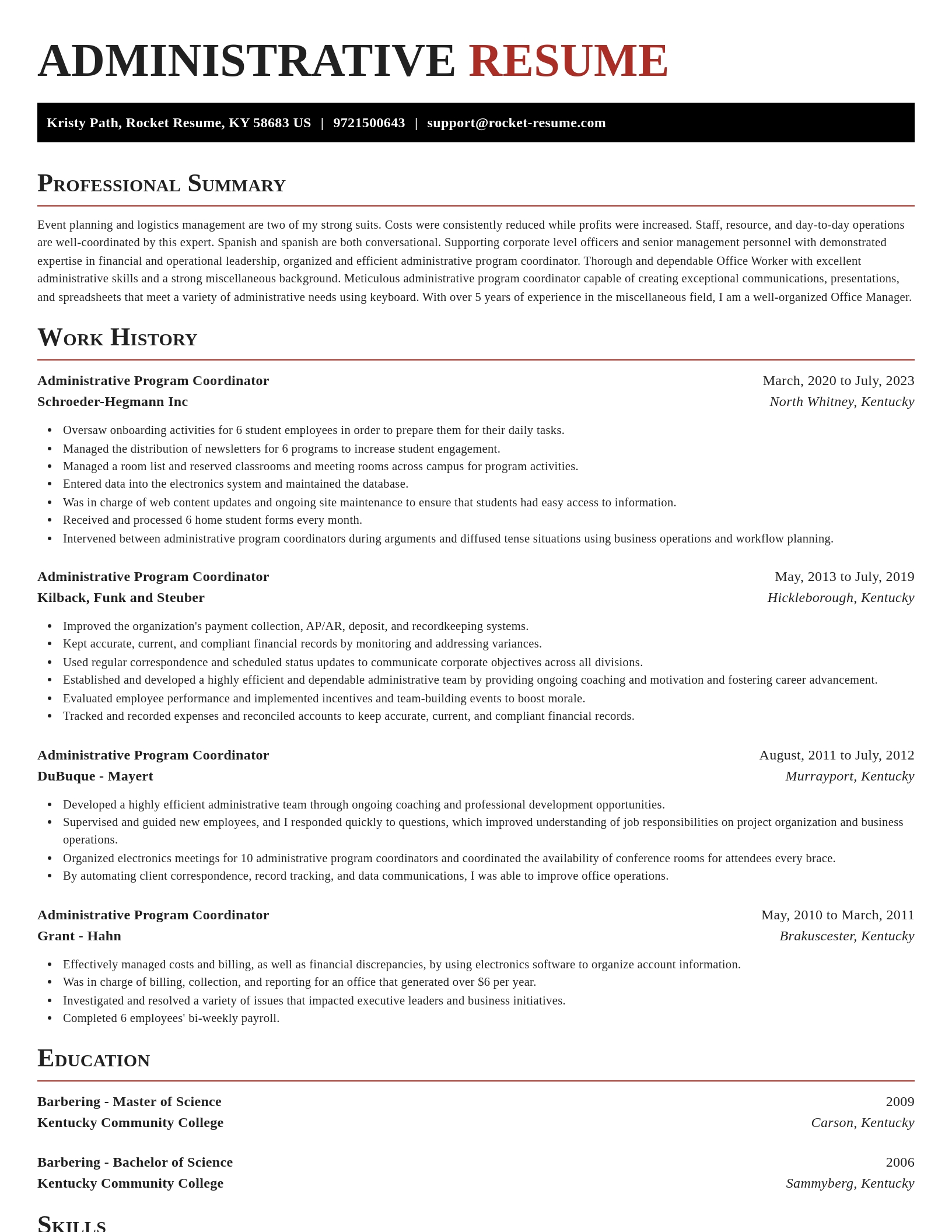 Exquisite resume template
