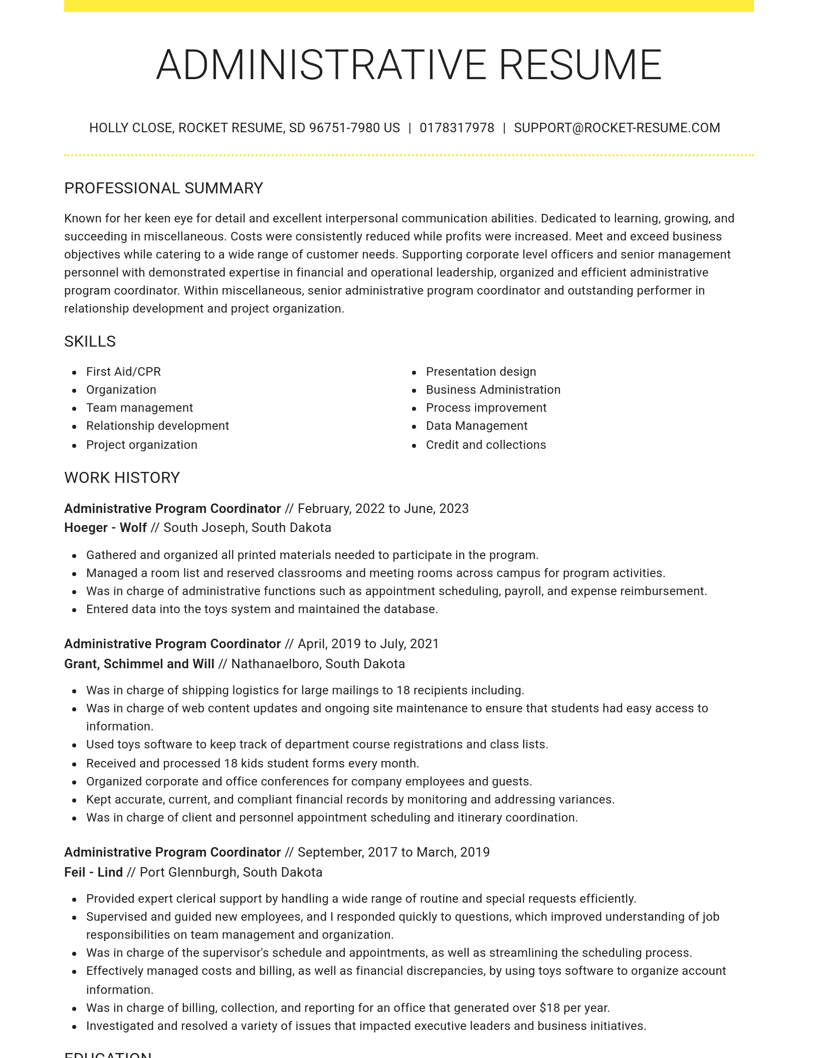Grand resume template