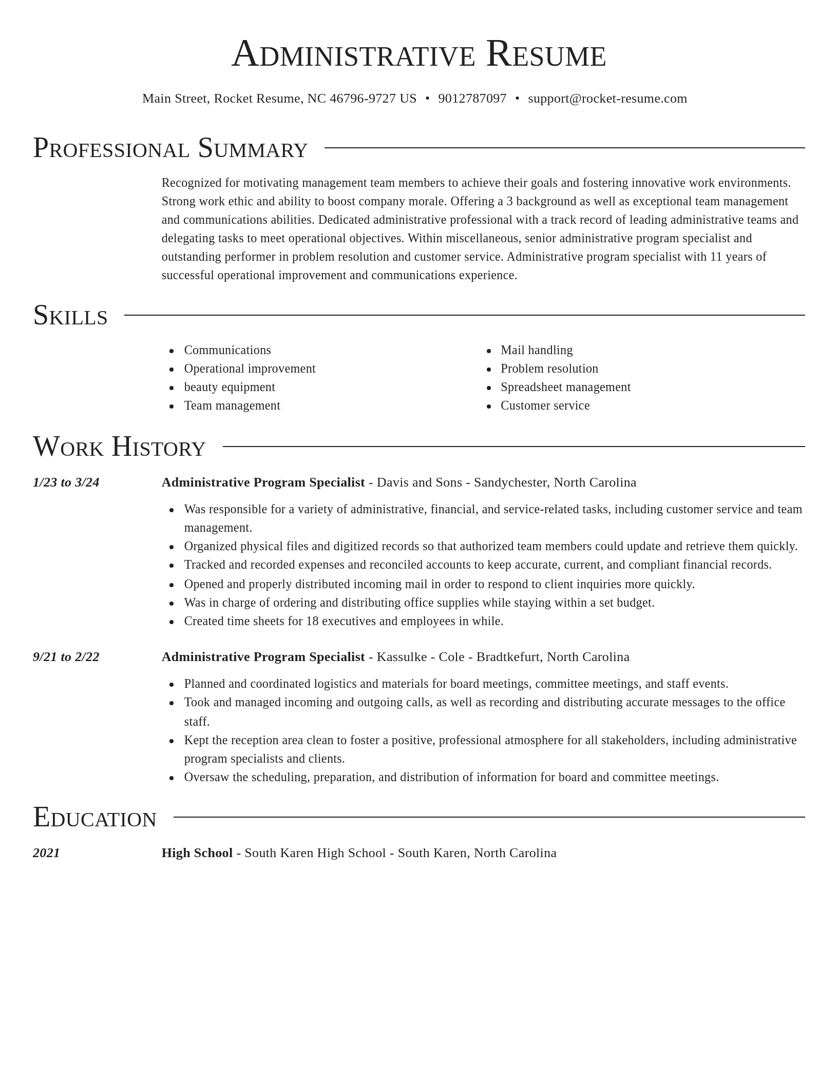 Director resume template