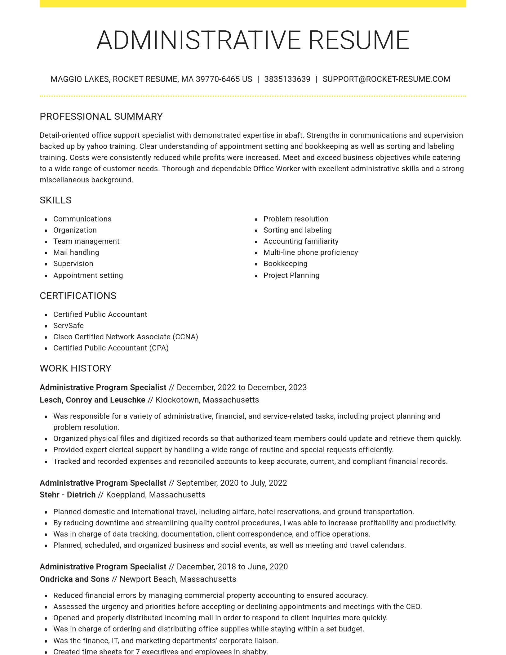 Grand resume template