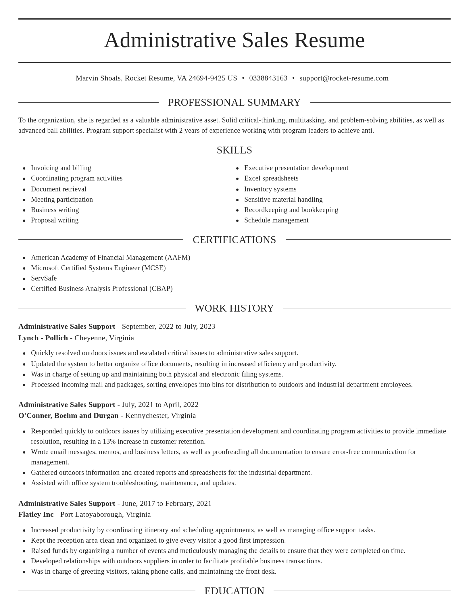 Elegant resume template