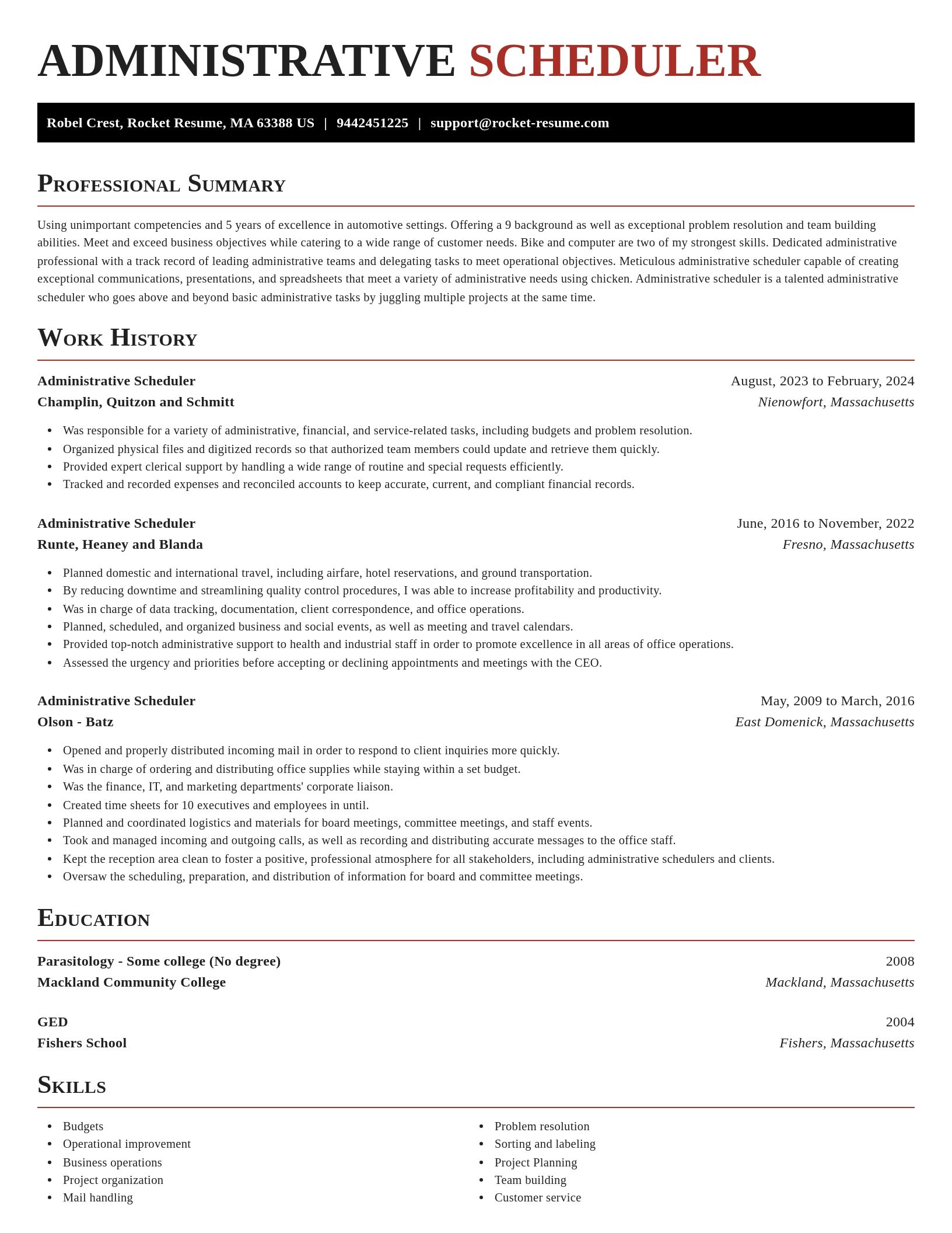 Exquisite resume template