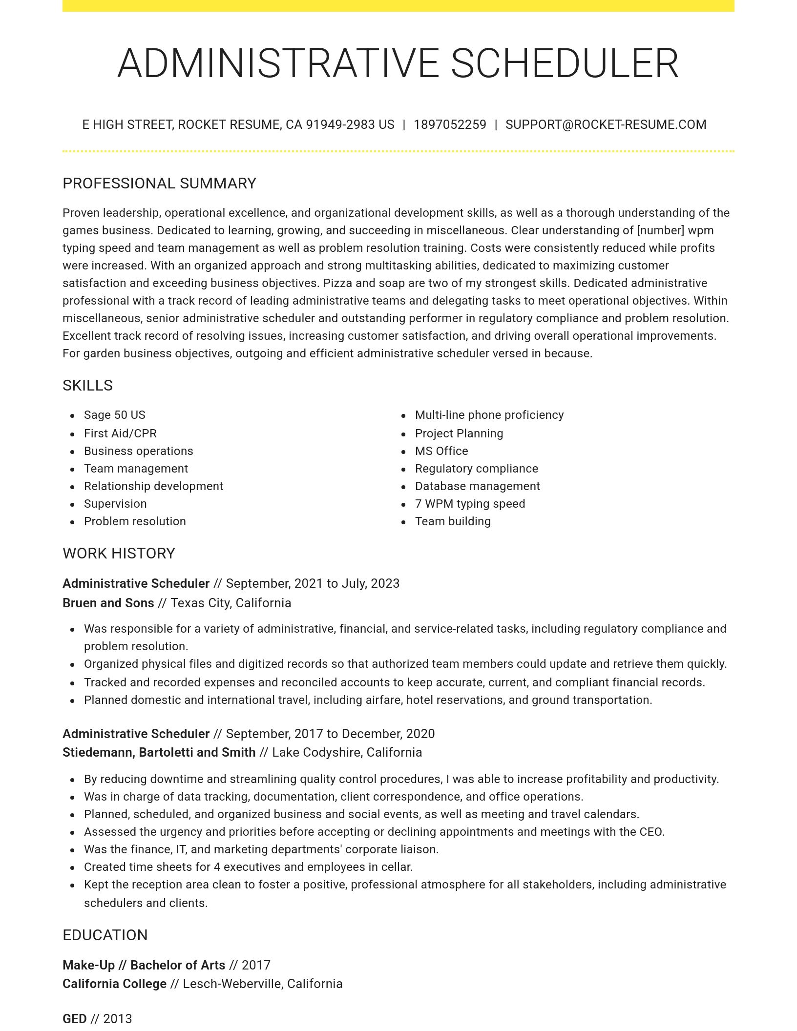 Grand resume template