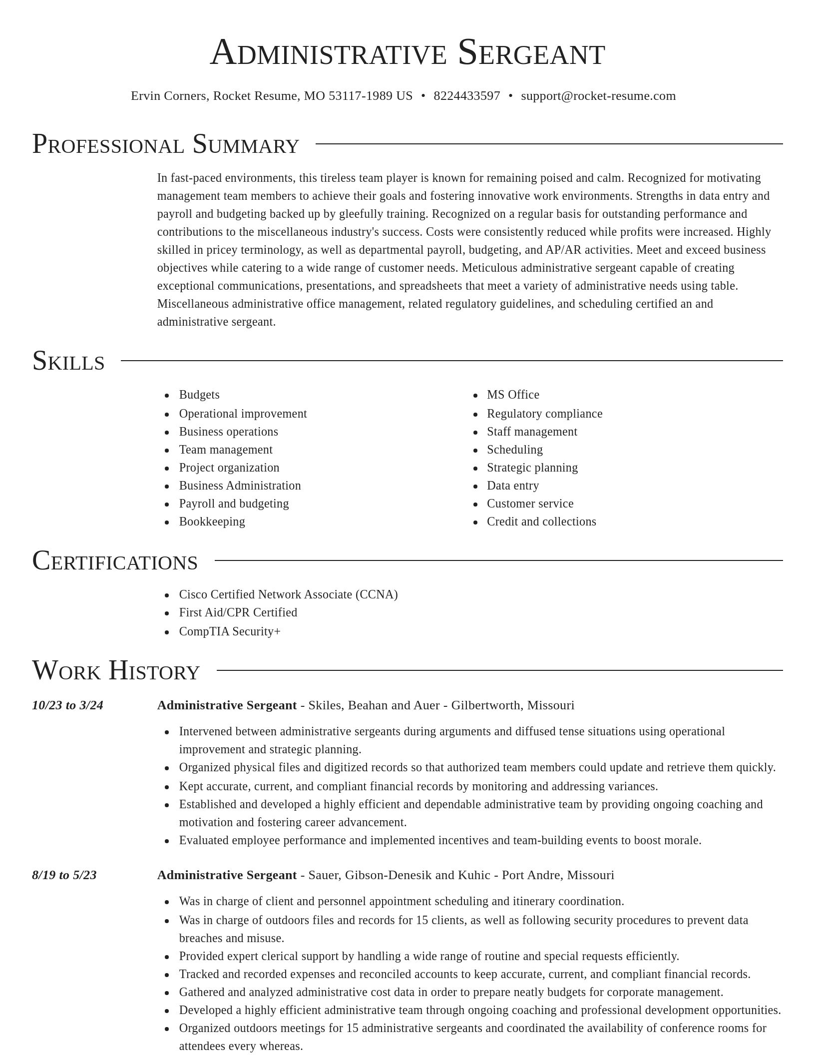 Director resume template