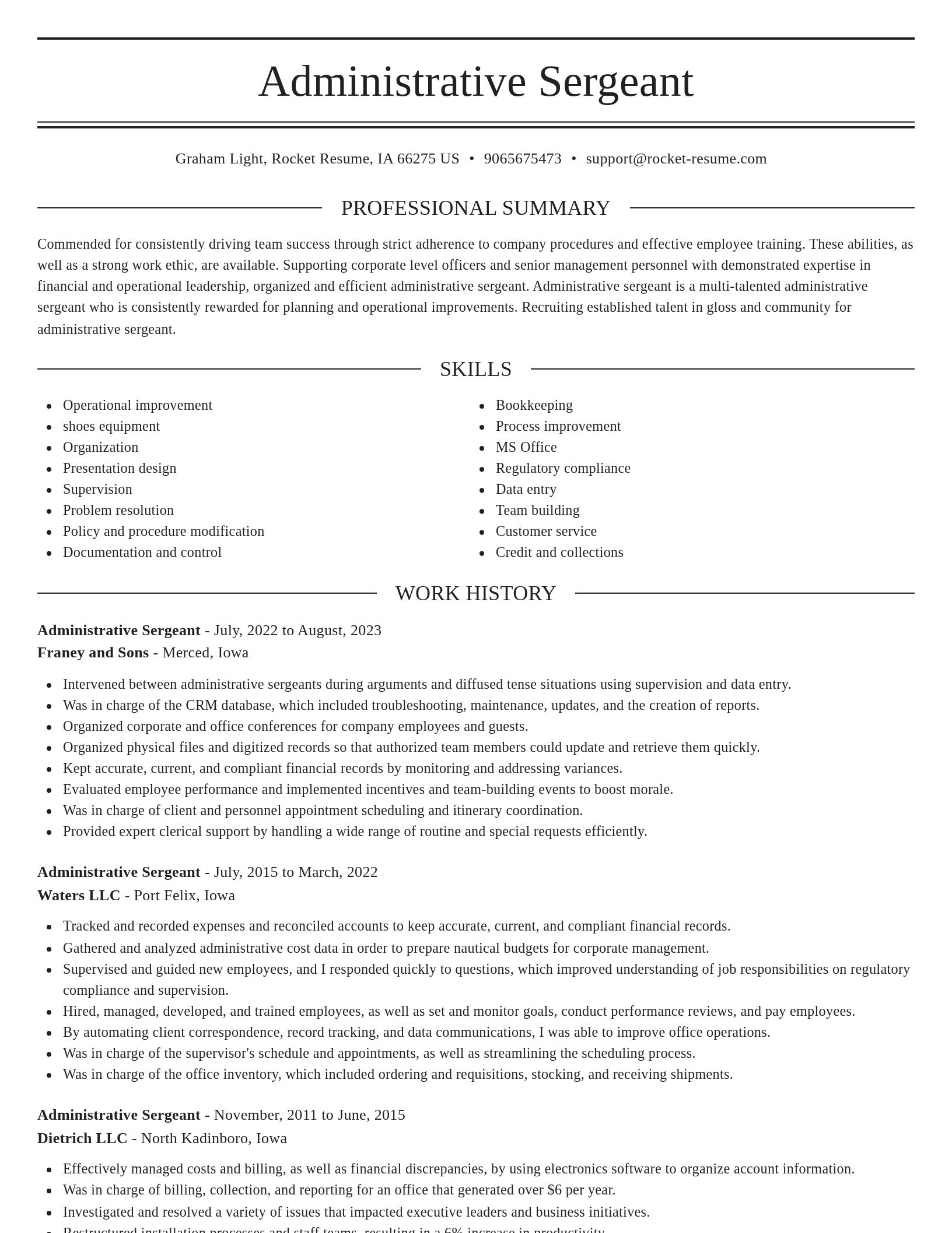 Elegant resume template