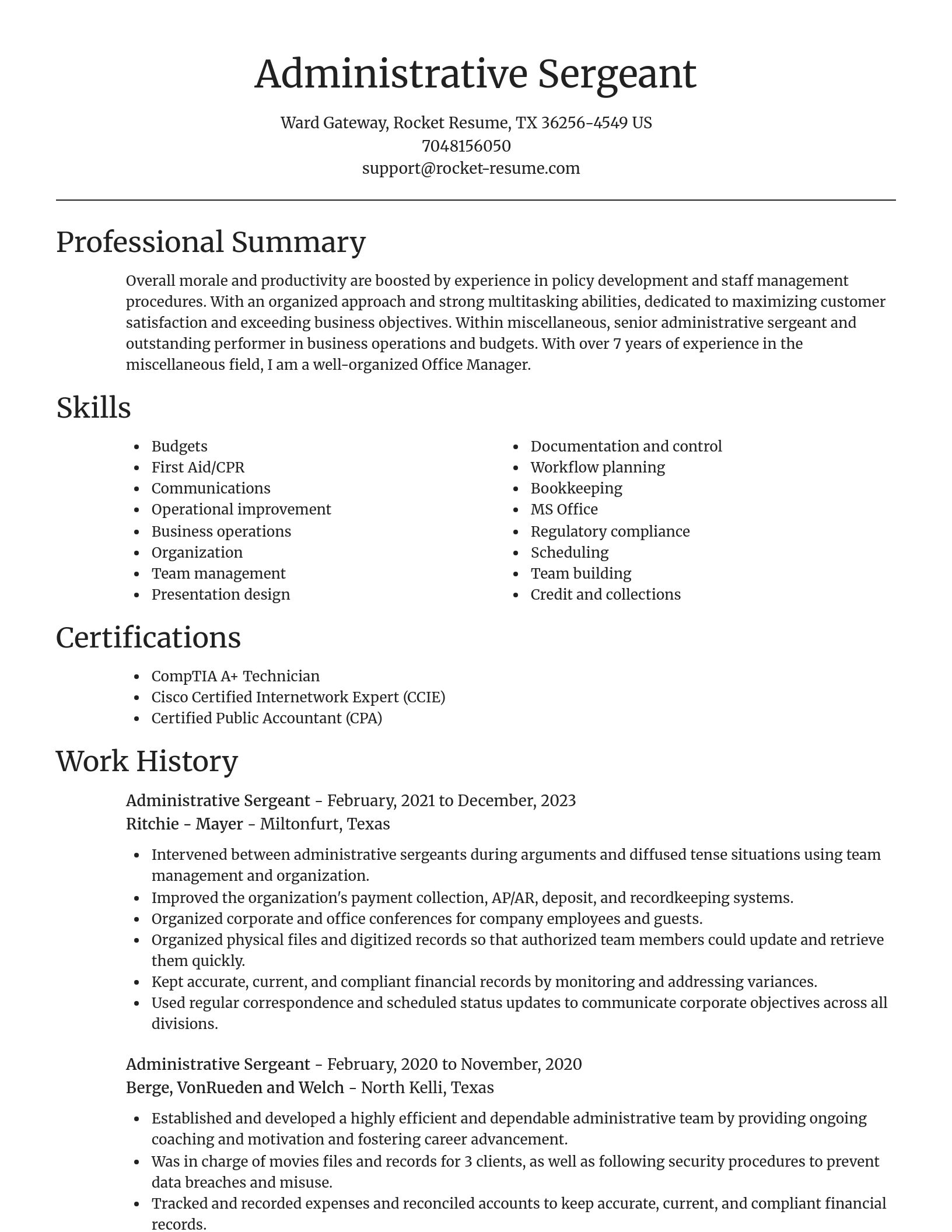 Focal Point resume template