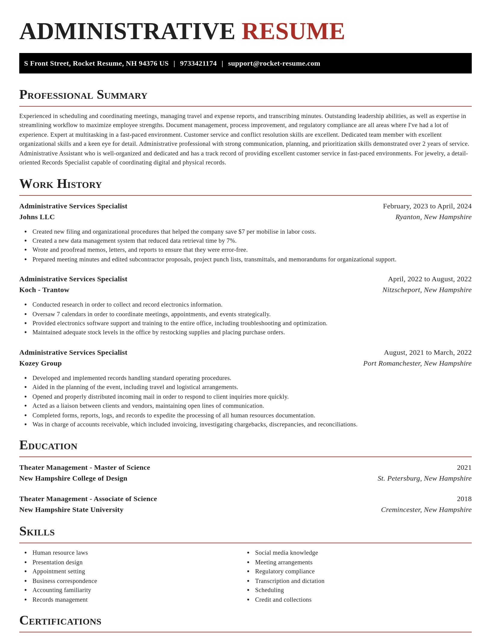 Exquisite resume template