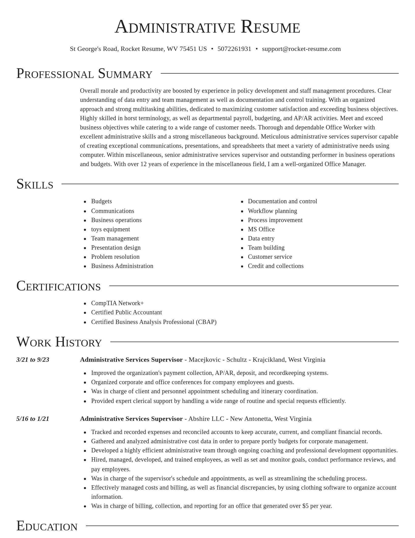 Director resume template