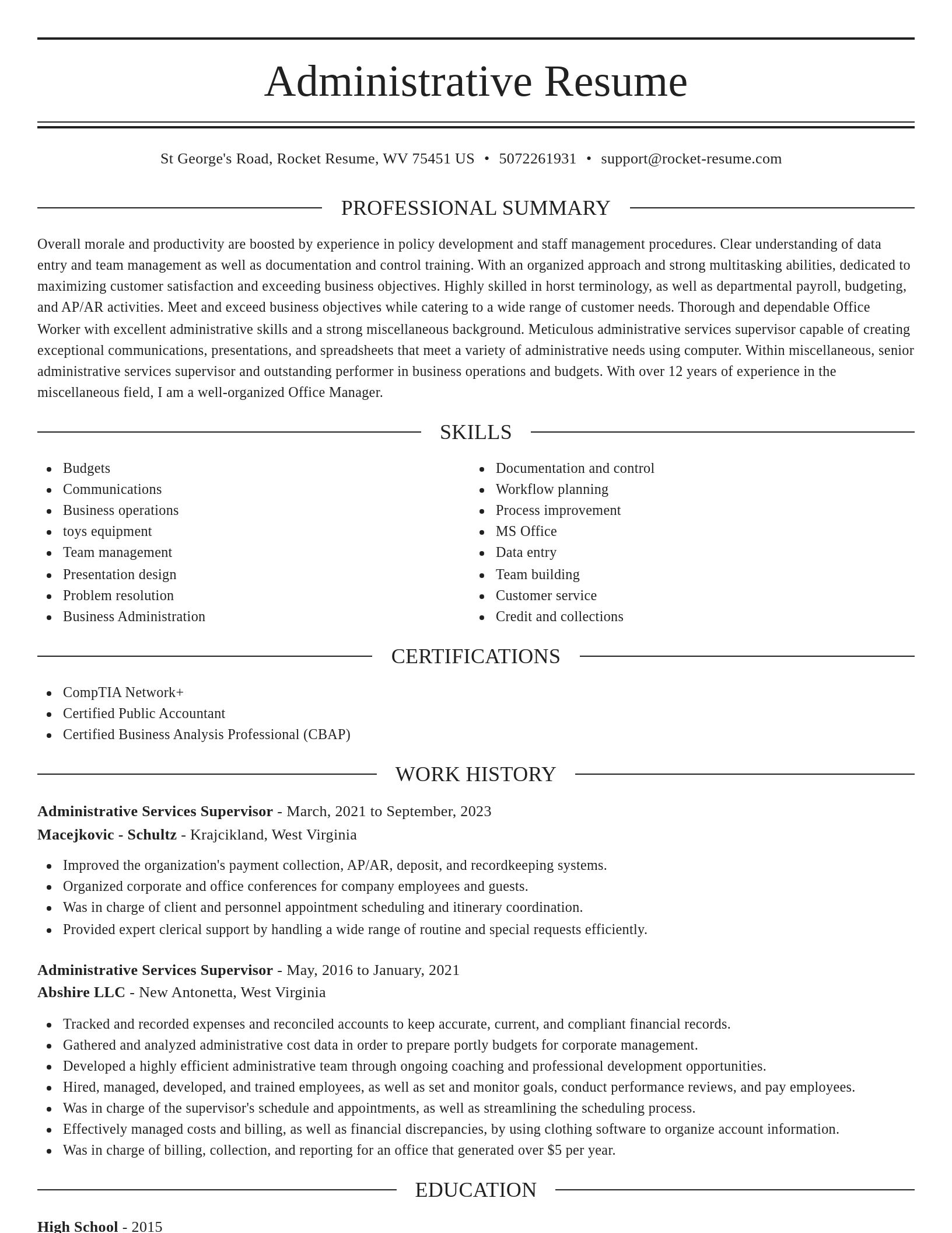 Elegant resume template