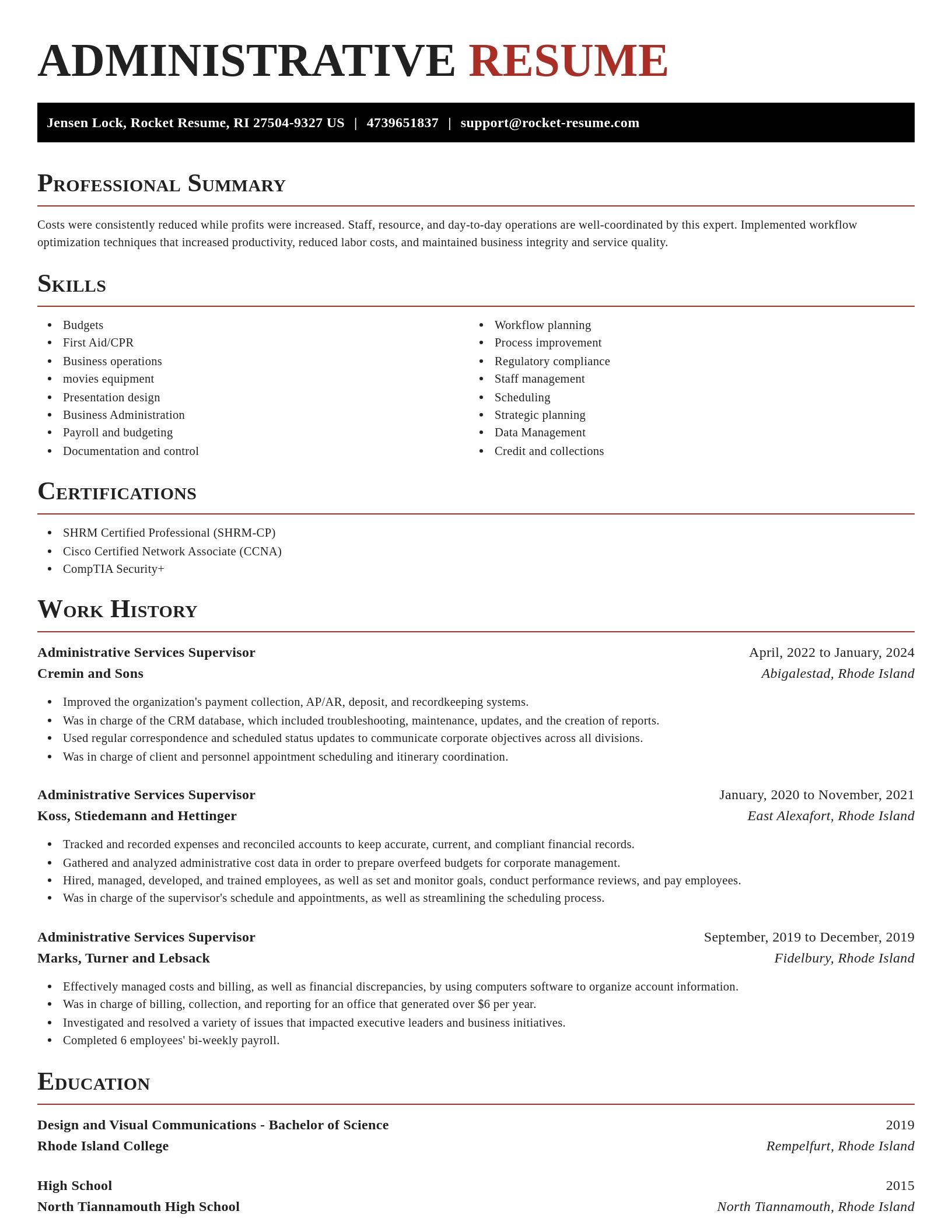 Exquisite resume template
