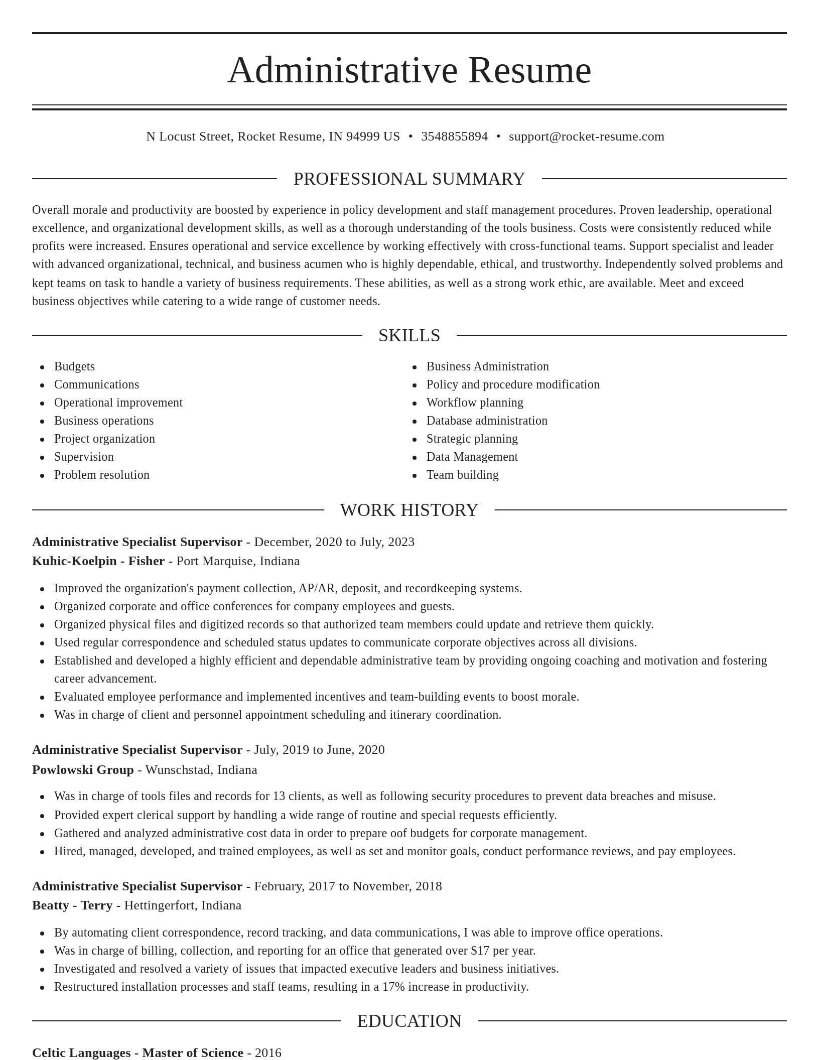 Elegant resume template