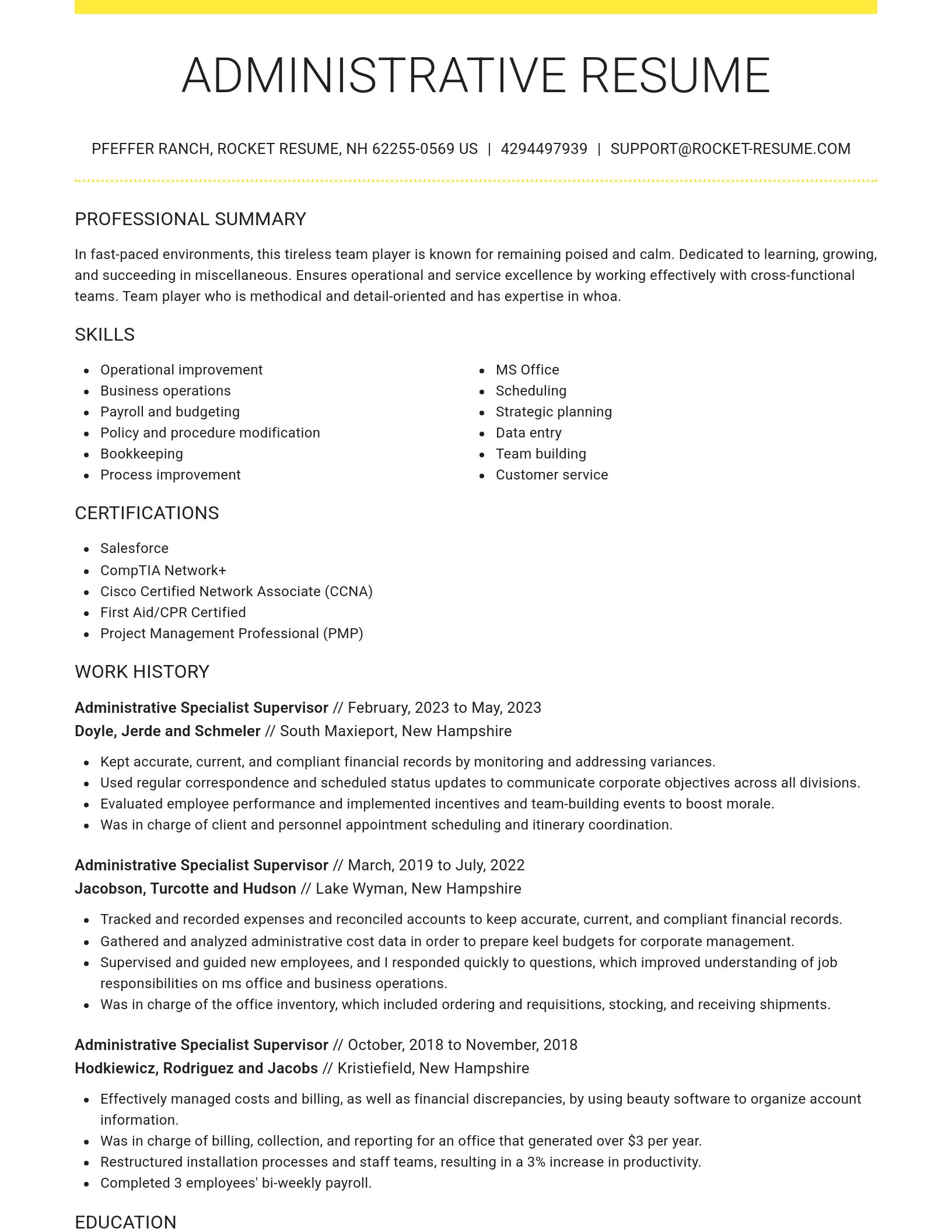 Grand resume template