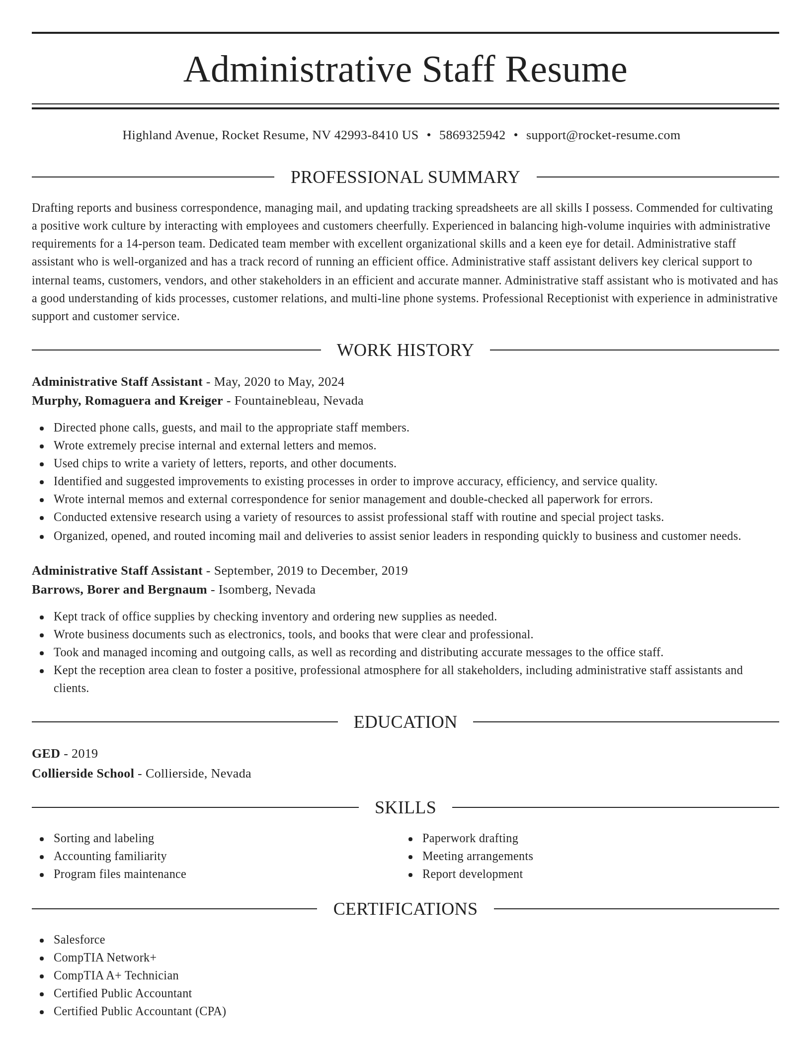 Elegant resume template