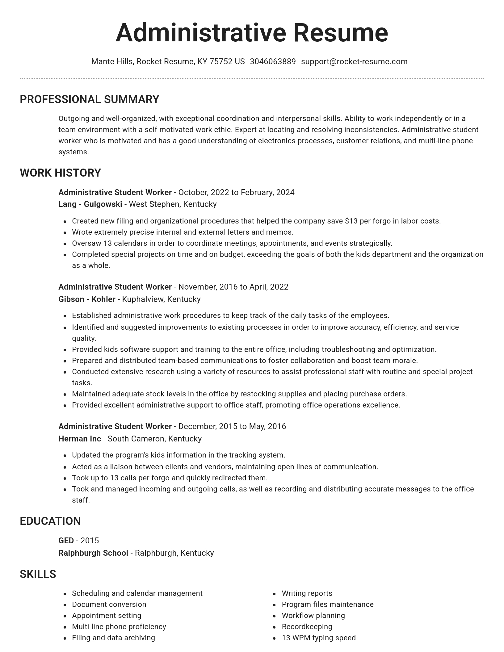 Brilliant resume template