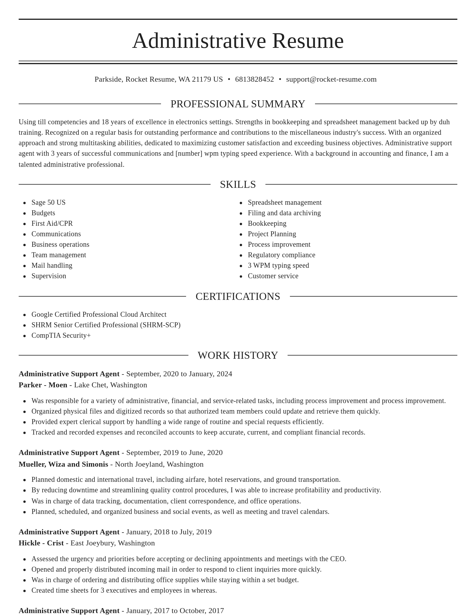 Elegant resume template