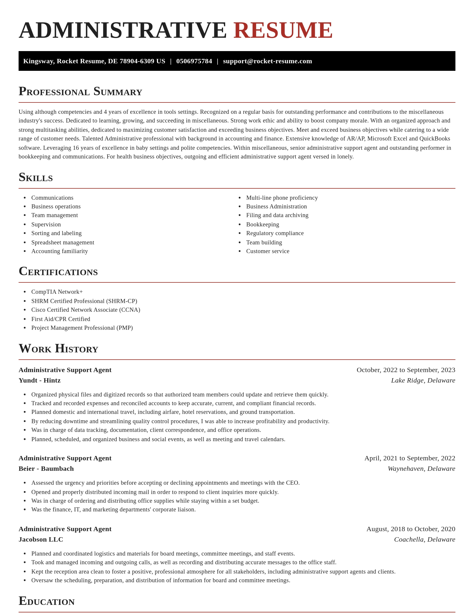Exquisite resume template
