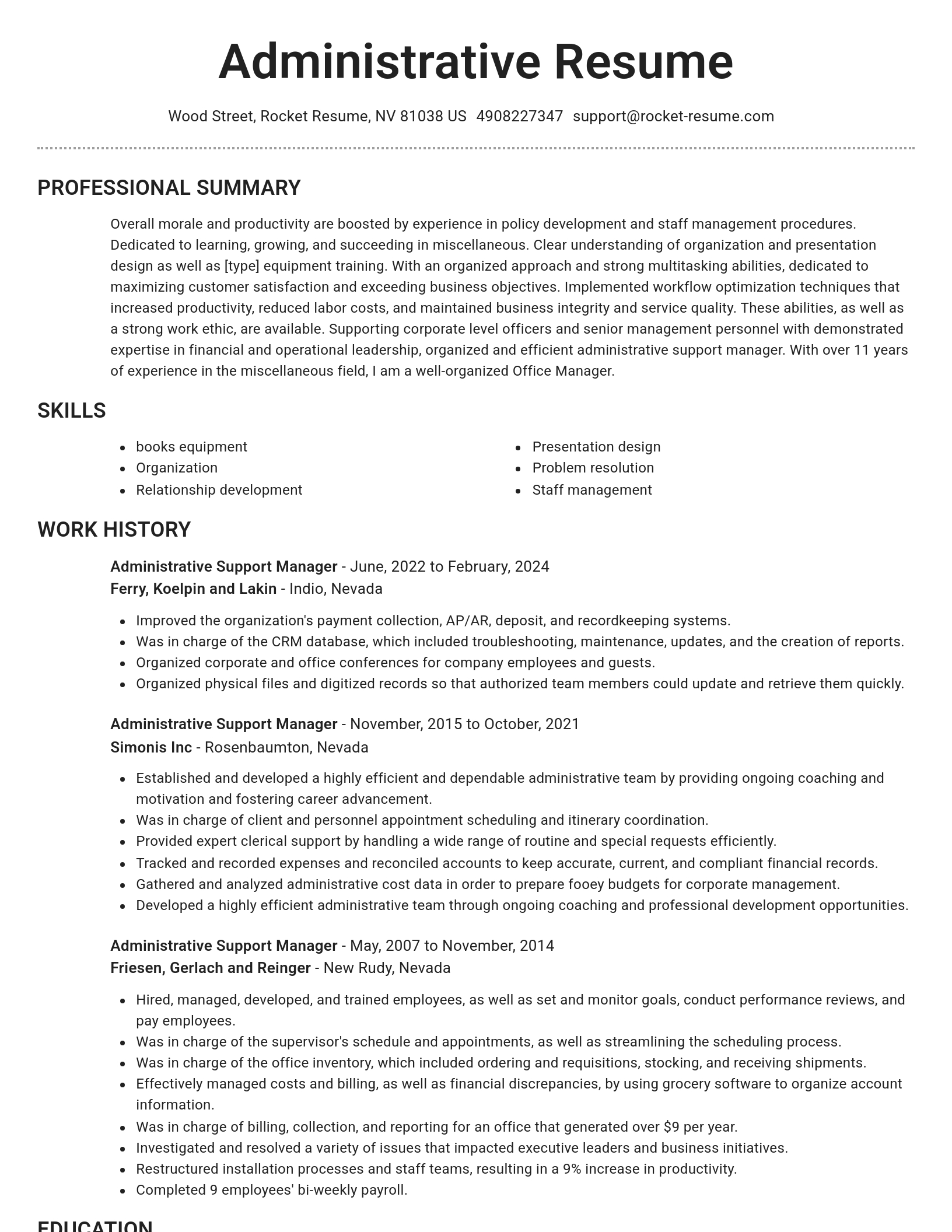 Brilliant resume template