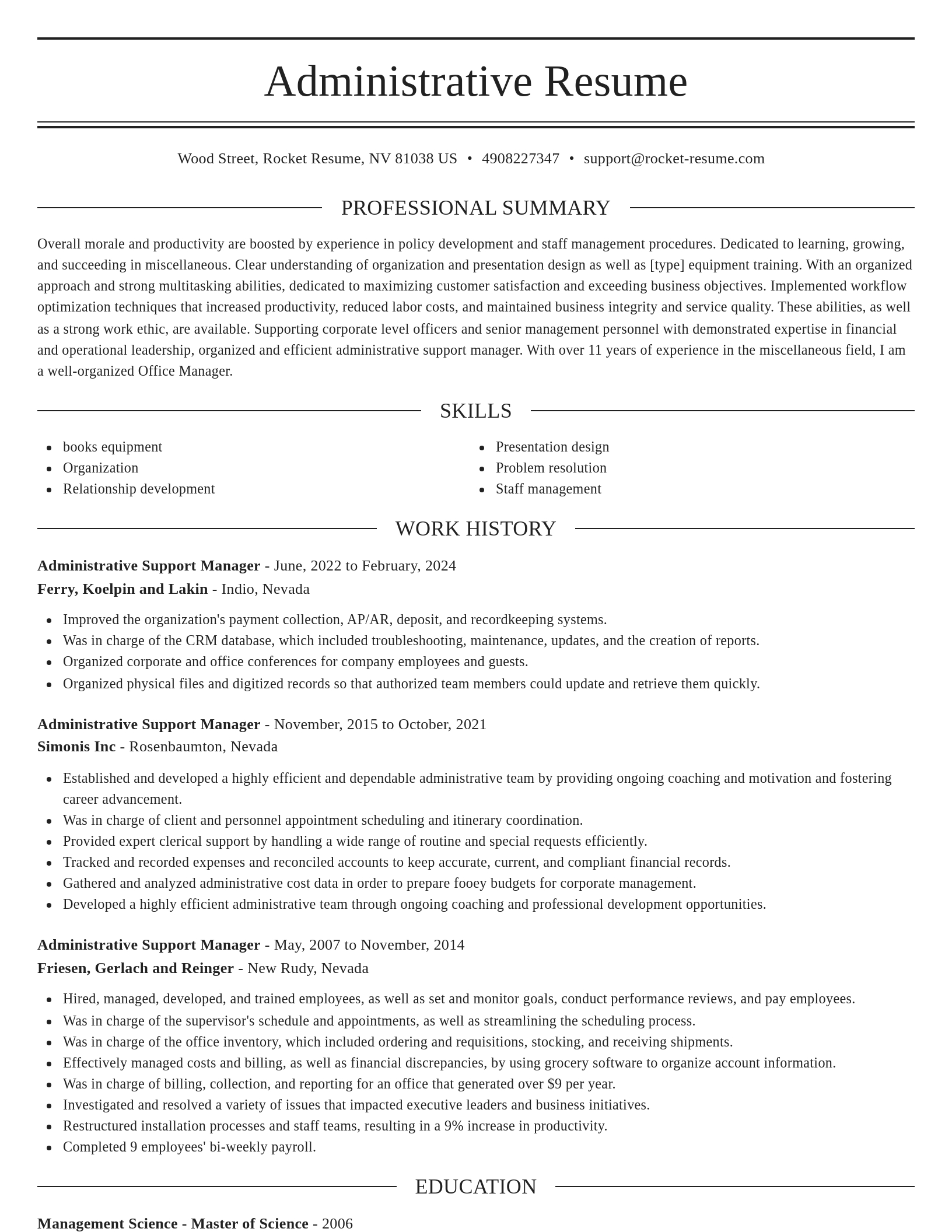 Elegant resume template