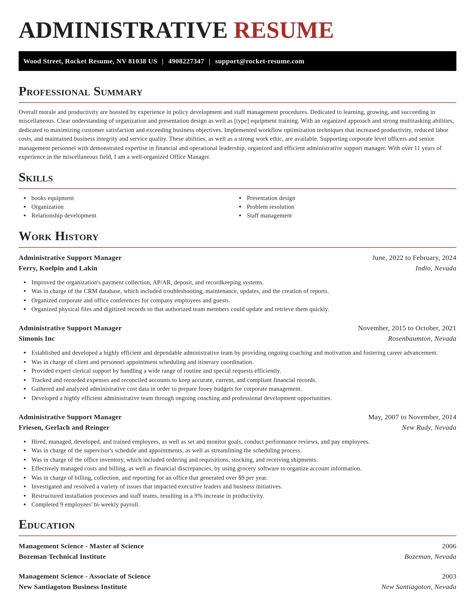 Exquisite resume template