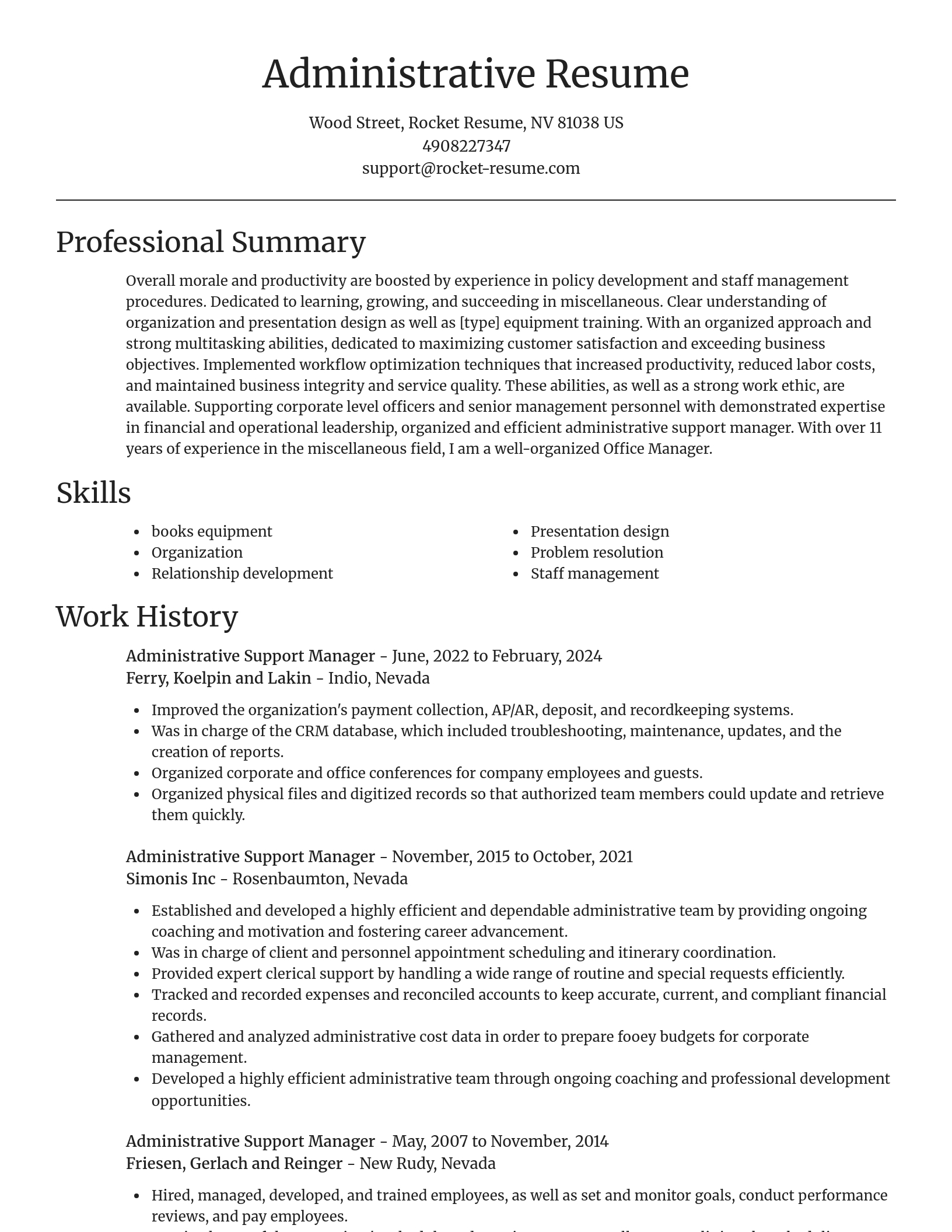 Focal Point resume template