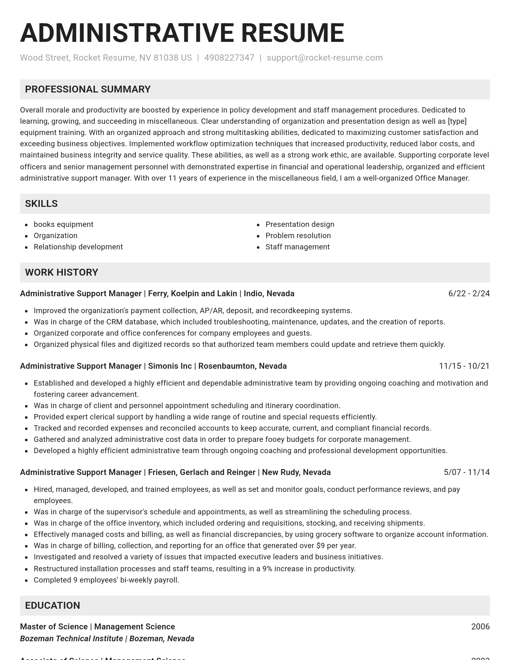 Genius resume template