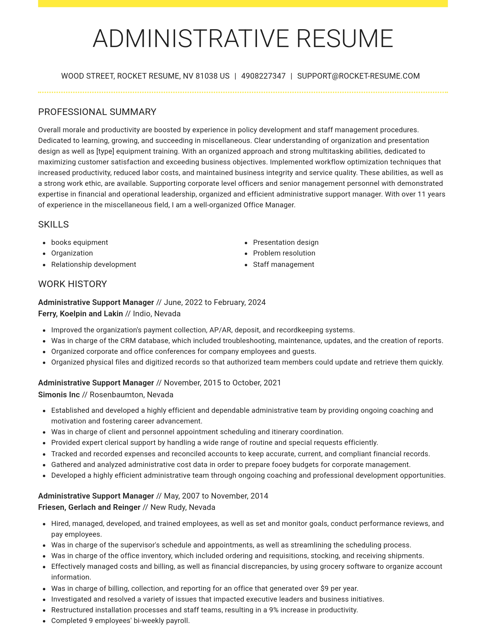 Grand resume template