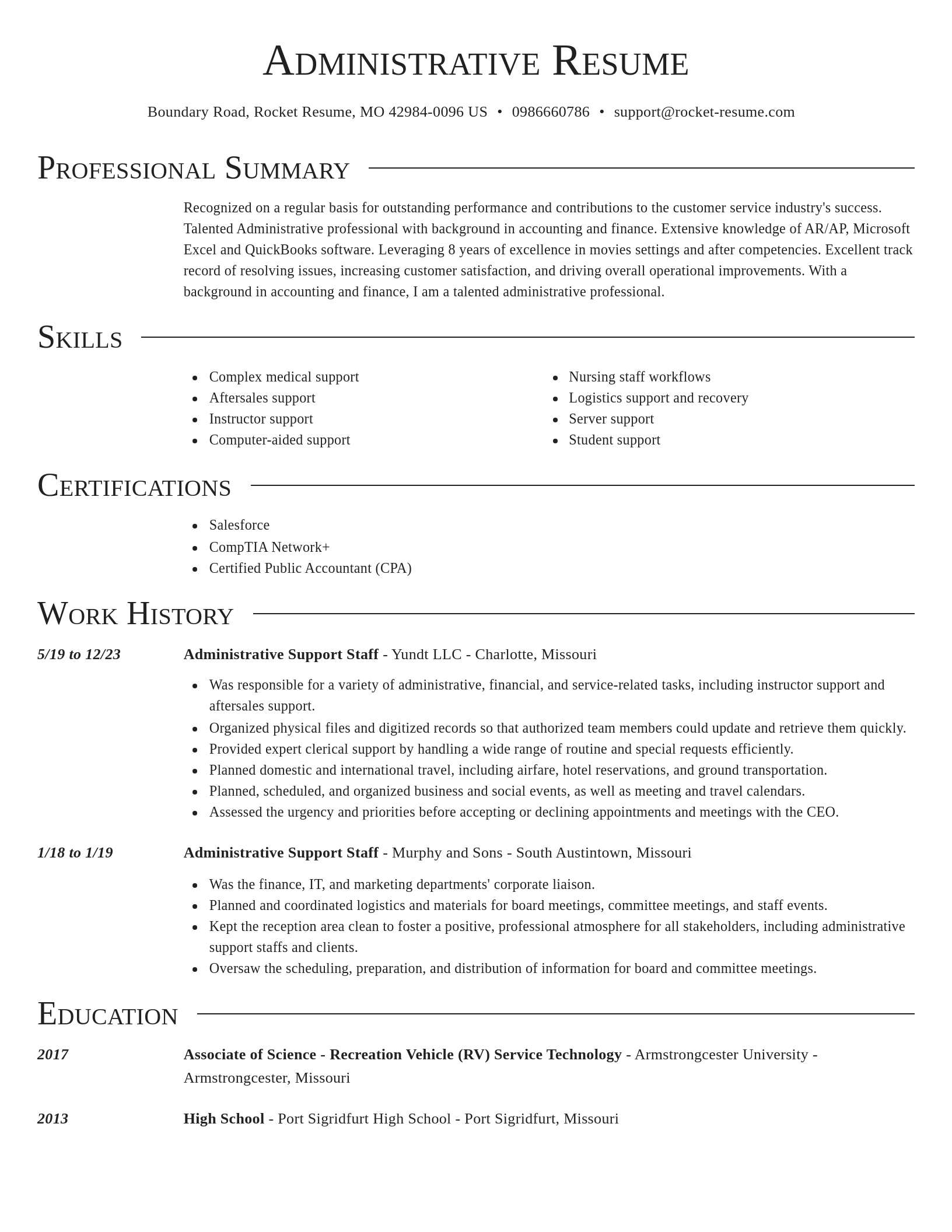 Director resume template