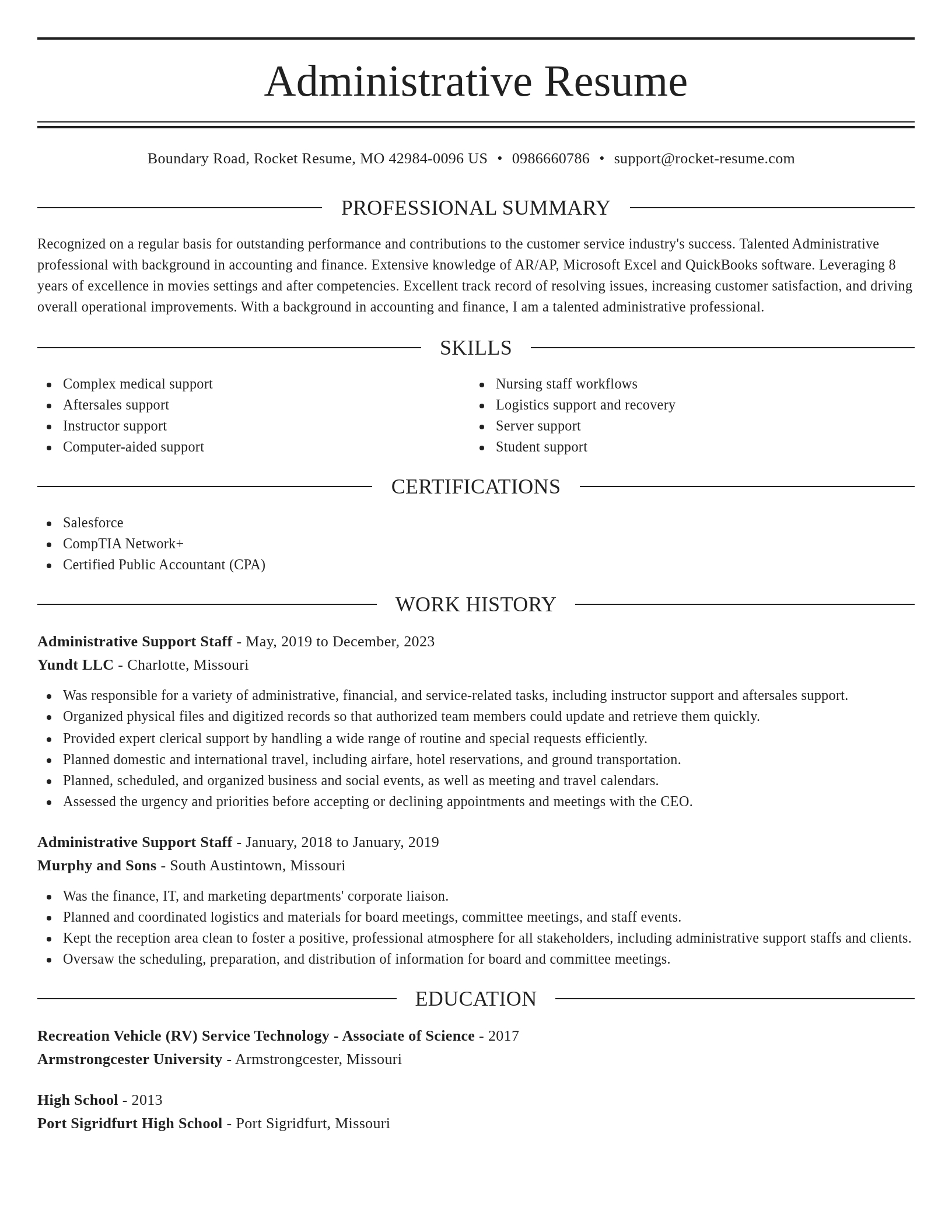 Elegant resume template