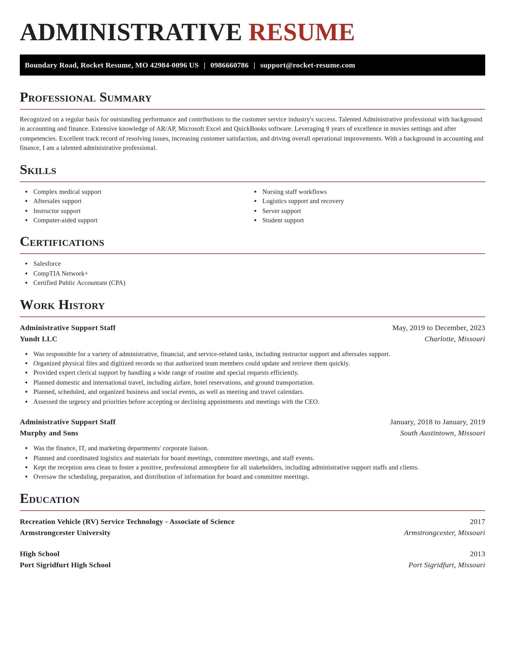 Exquisite resume template