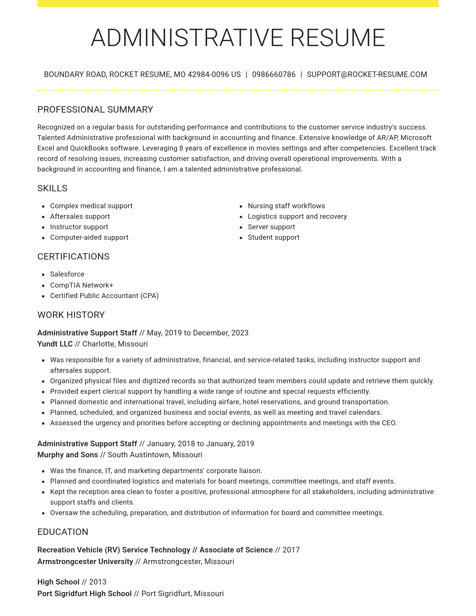 Grand resume template