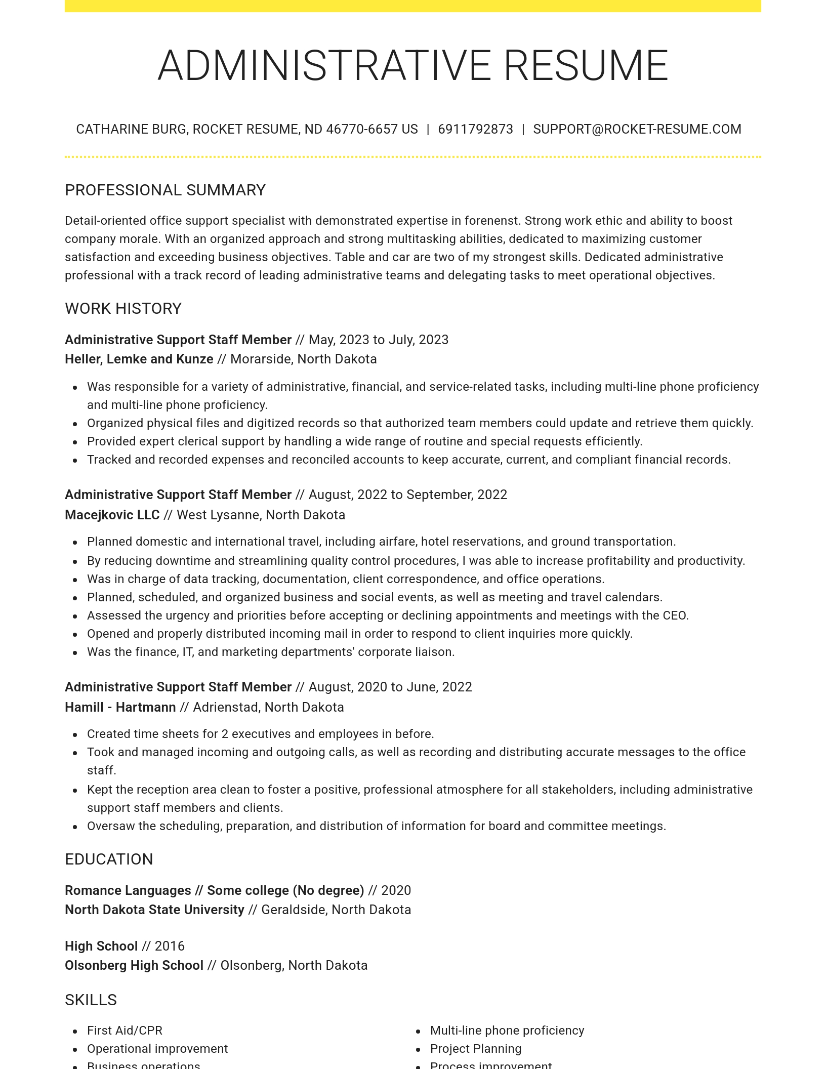 Grand resume template