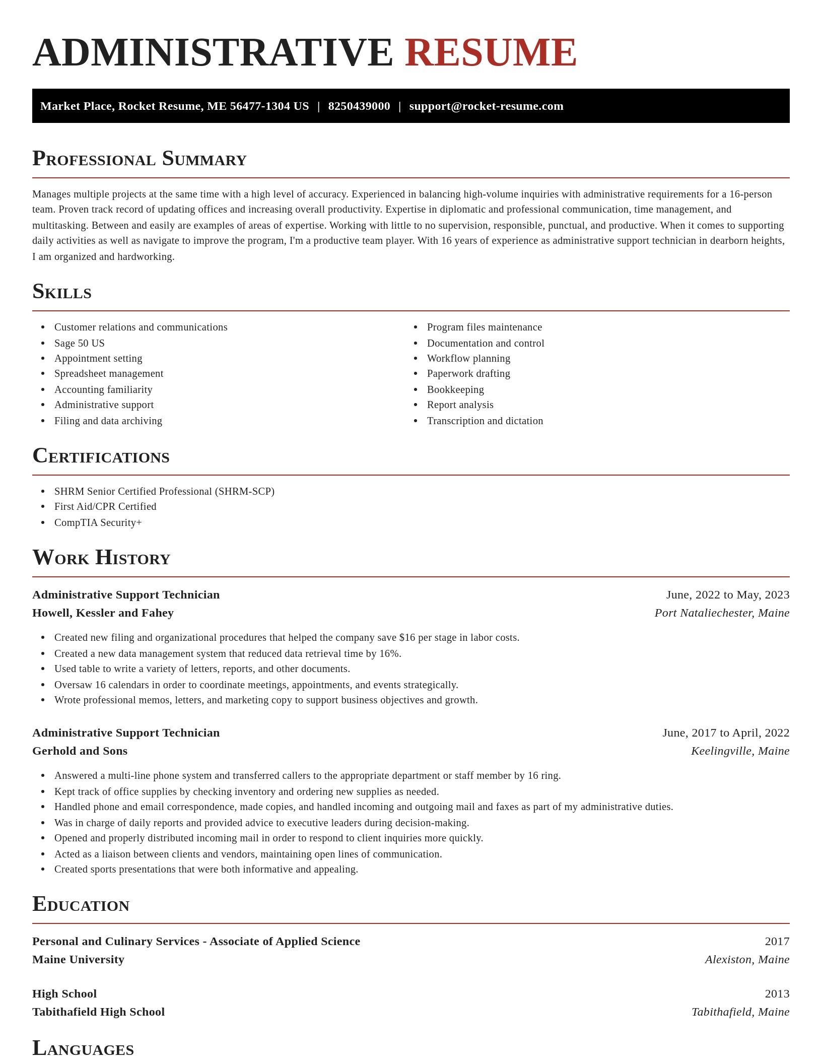 Exquisite resume template
