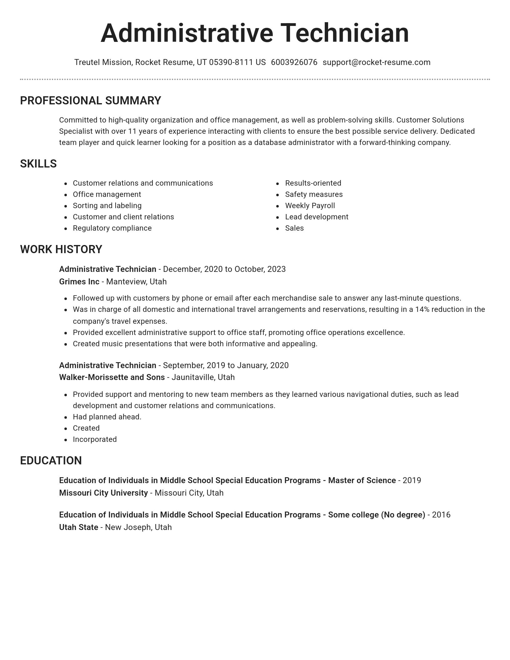 Brilliant resume template