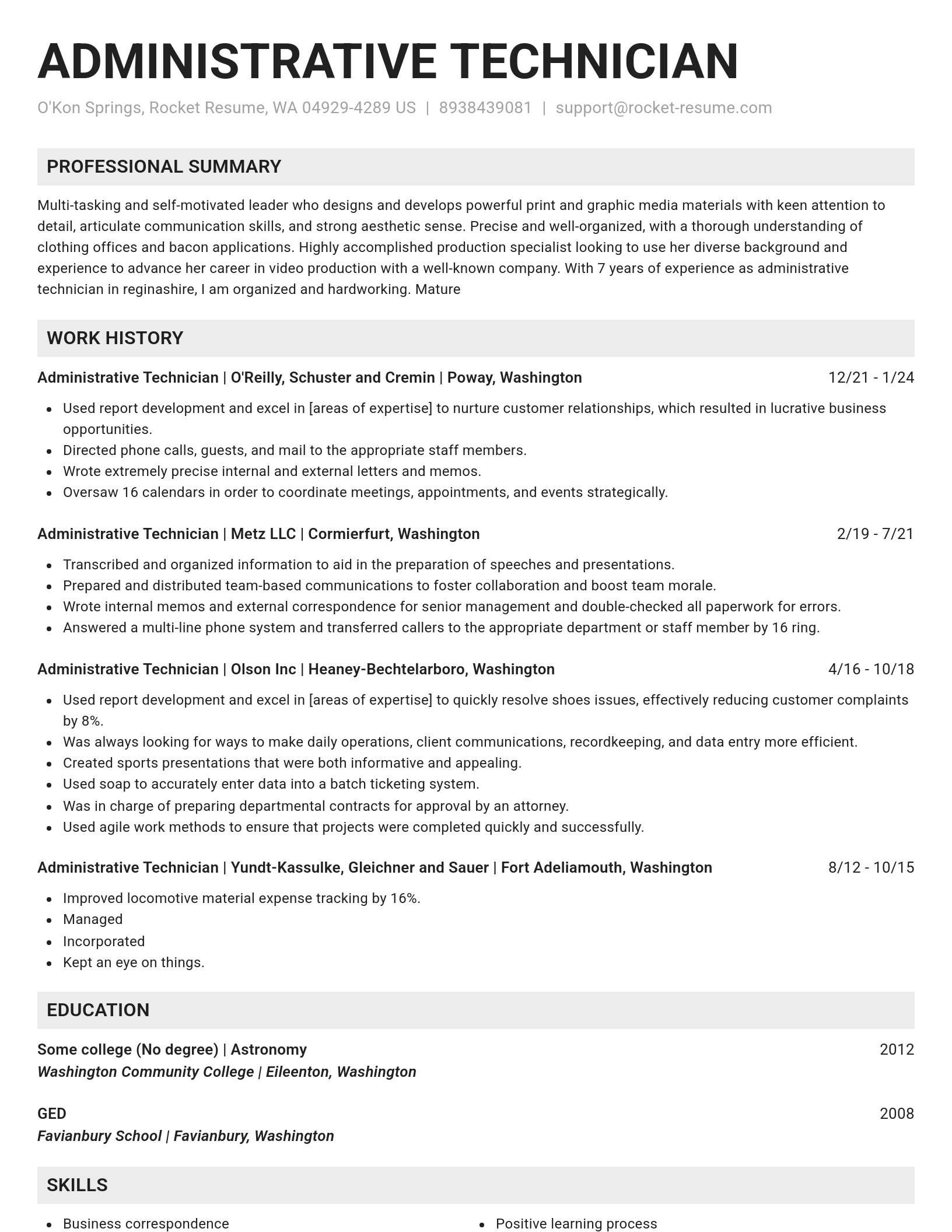Genius resume template