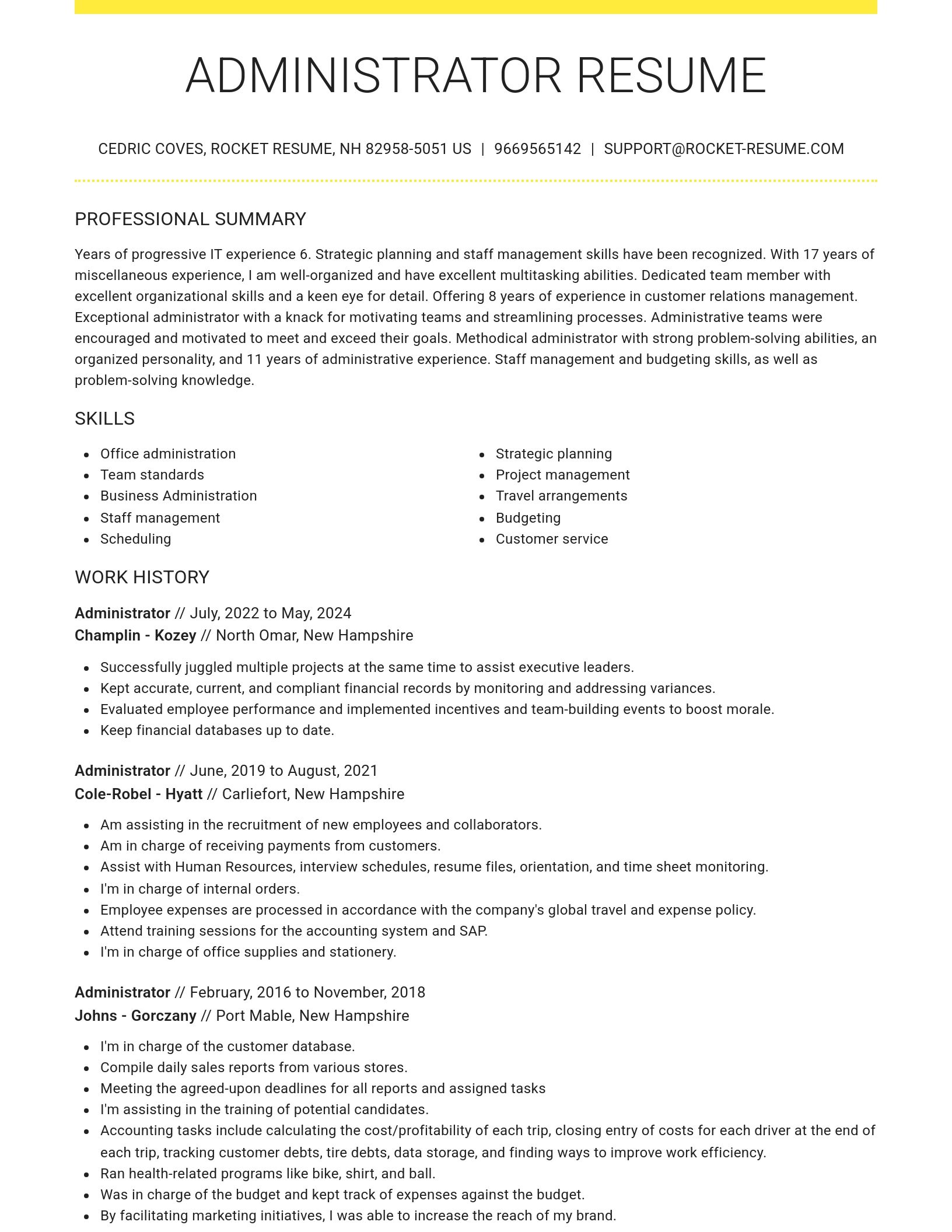 Grand resume template