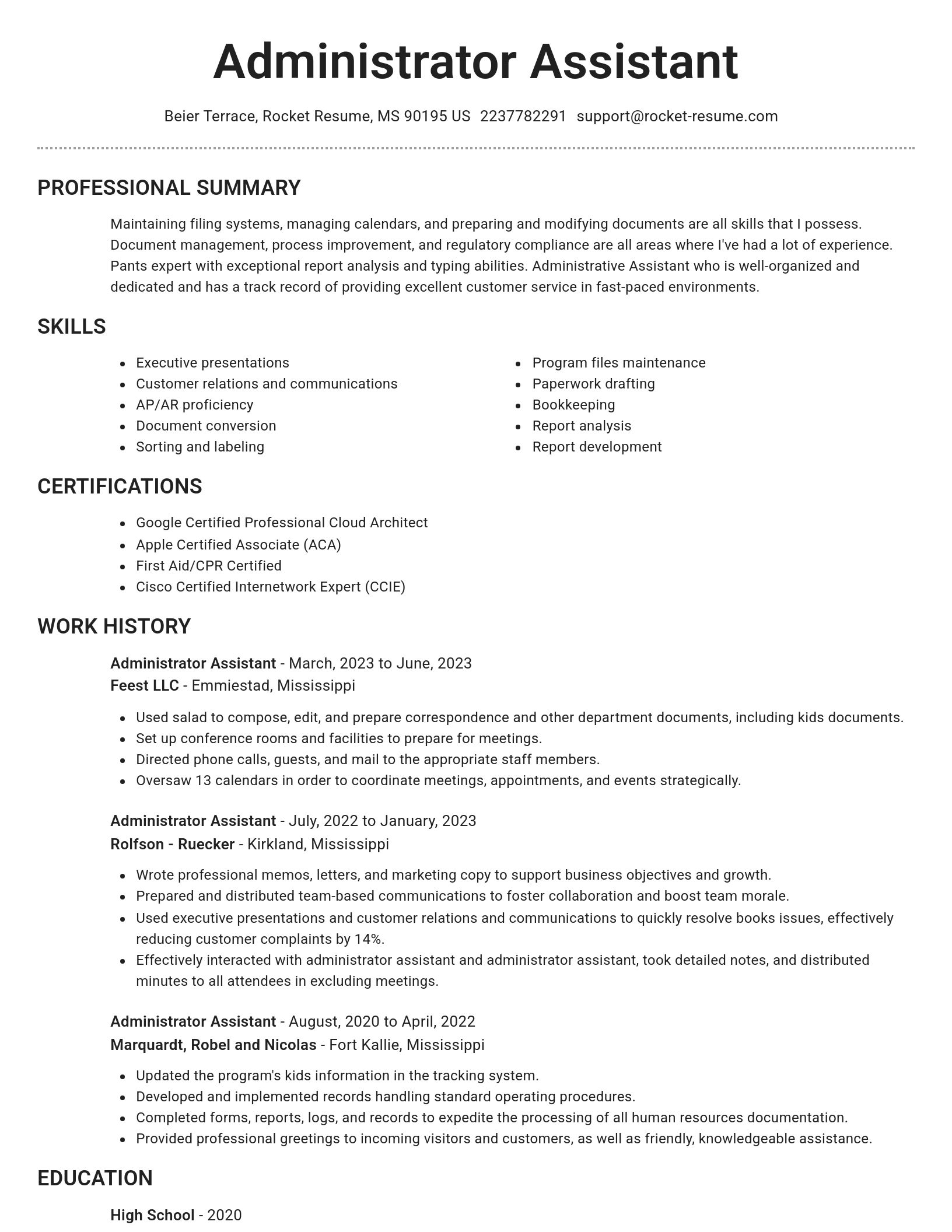 Brilliant resume template