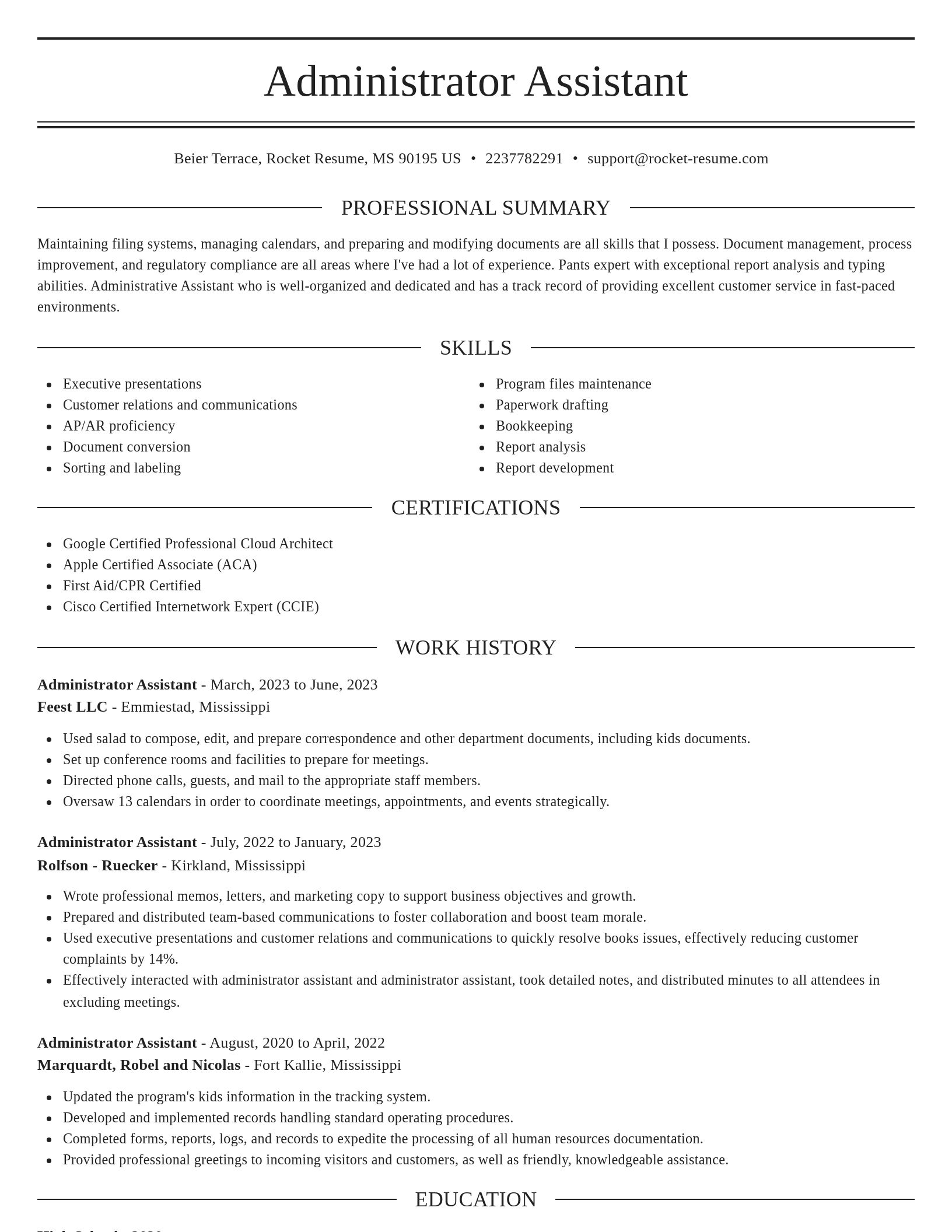 Elegant resume template