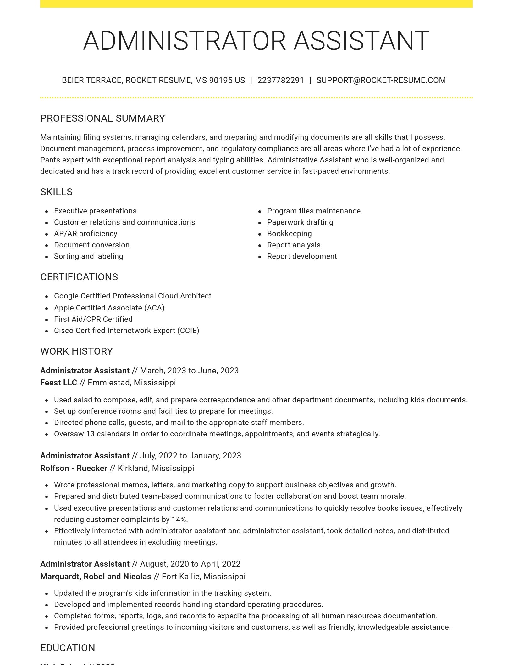 Grand resume template