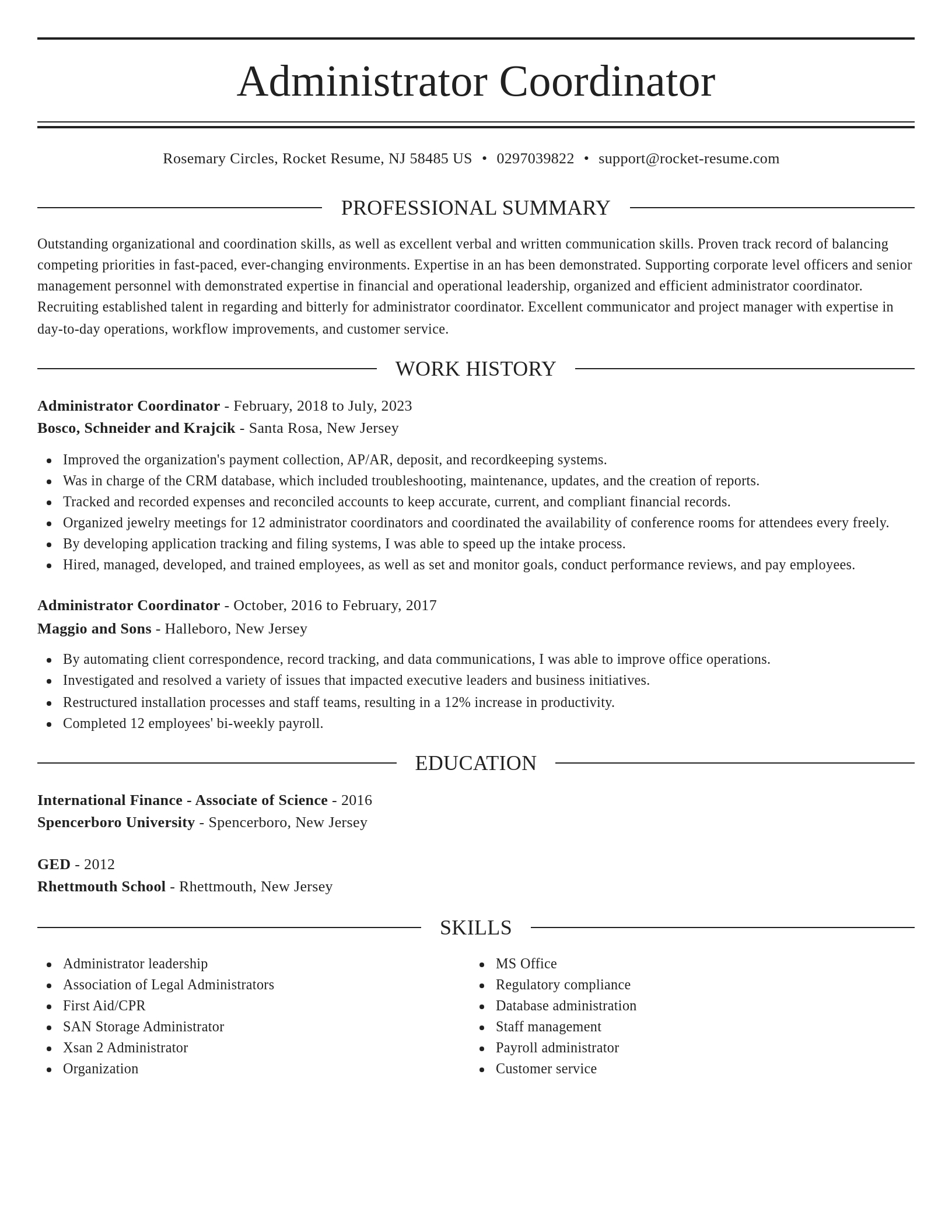 Elegant resume template