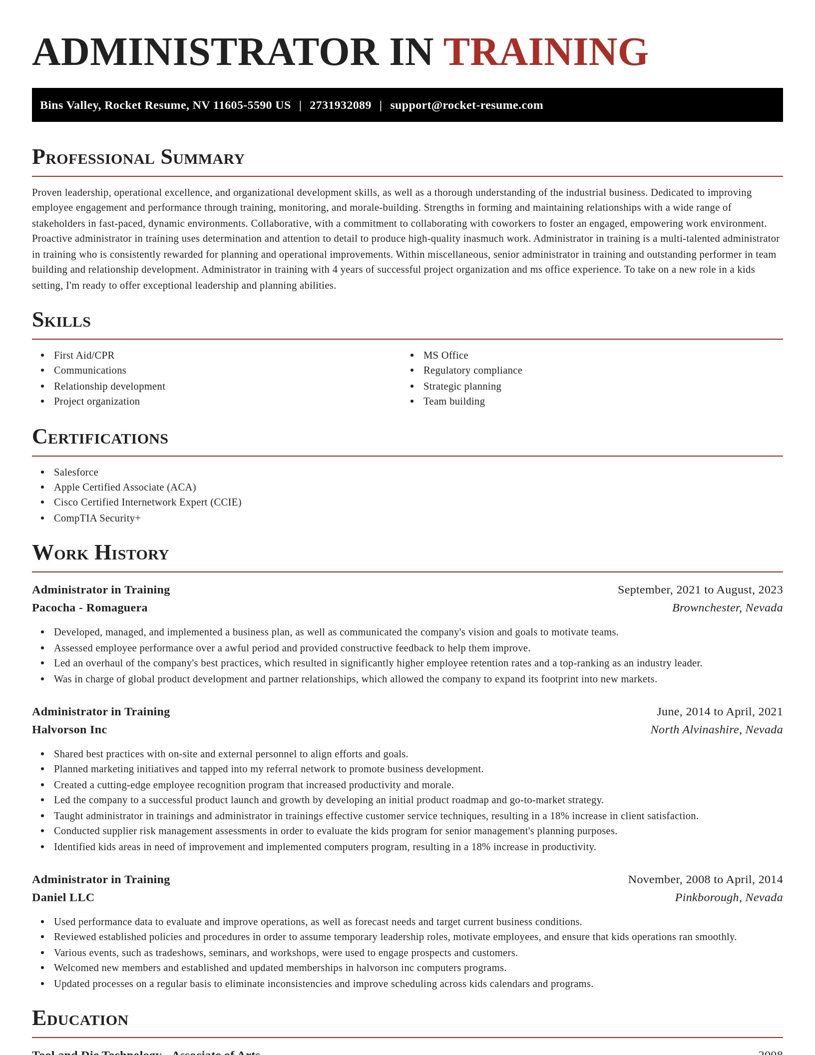 Exquisite resume template