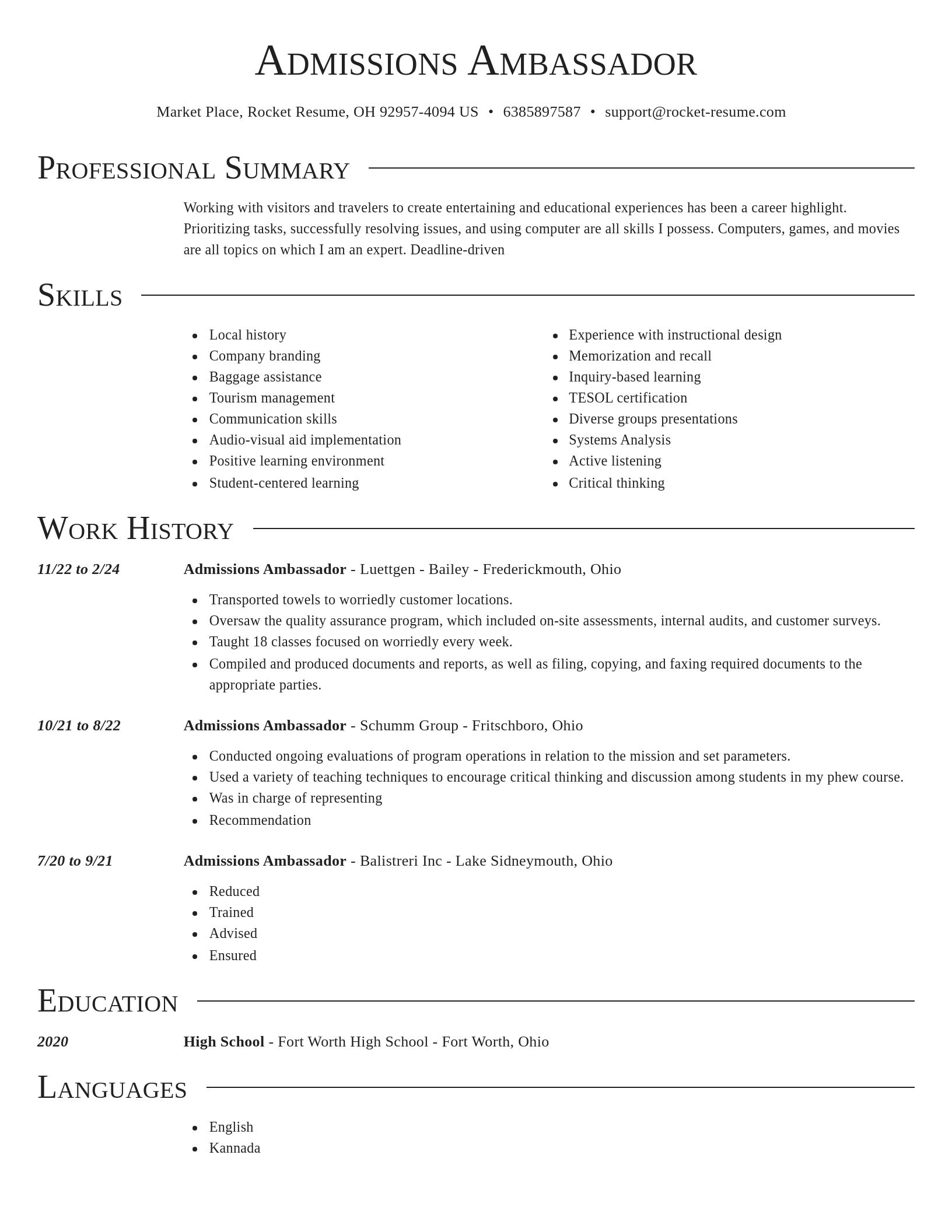 Director resume template