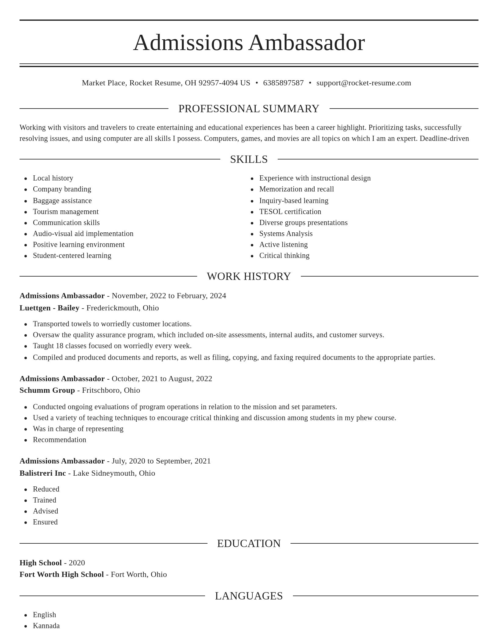 Elegant resume template