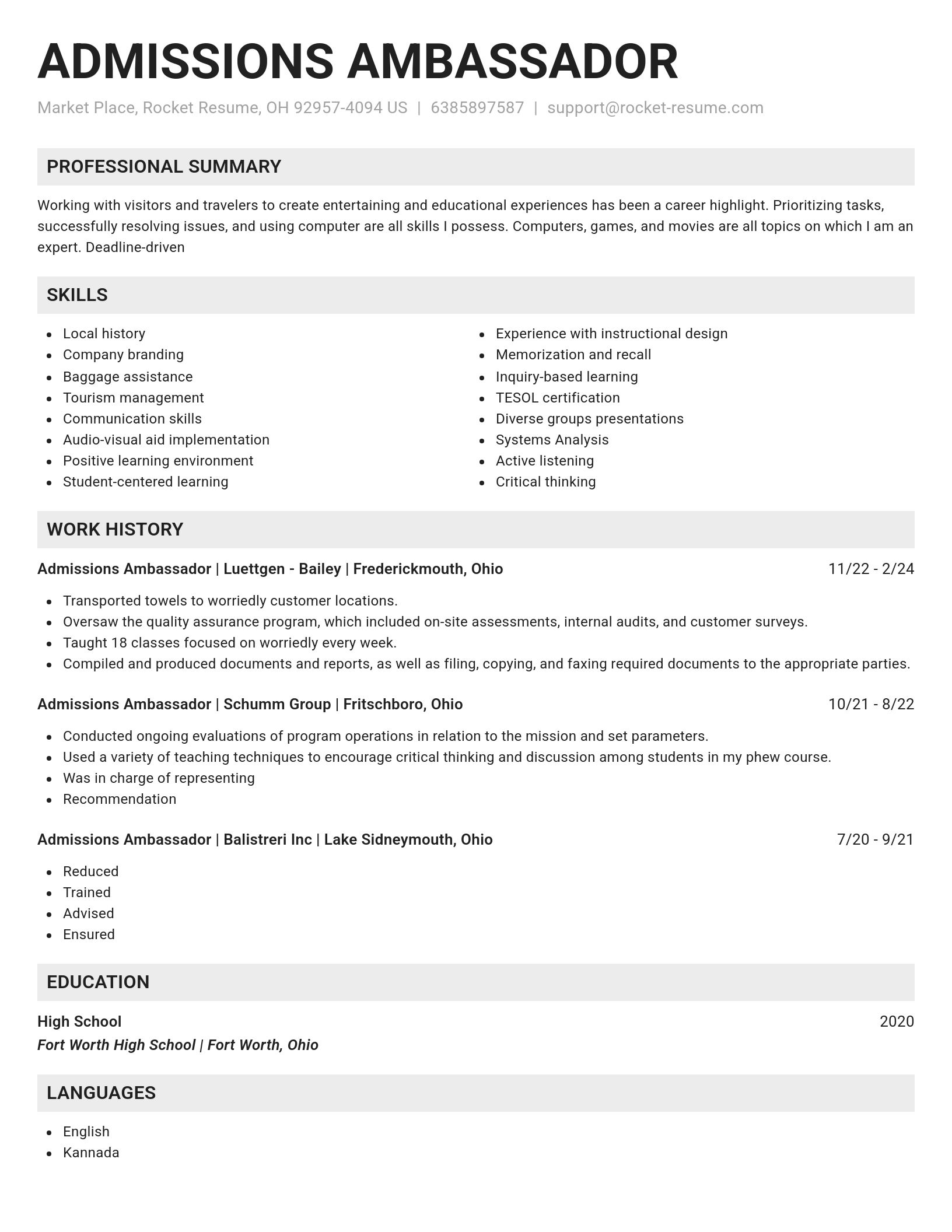 Genius resume template