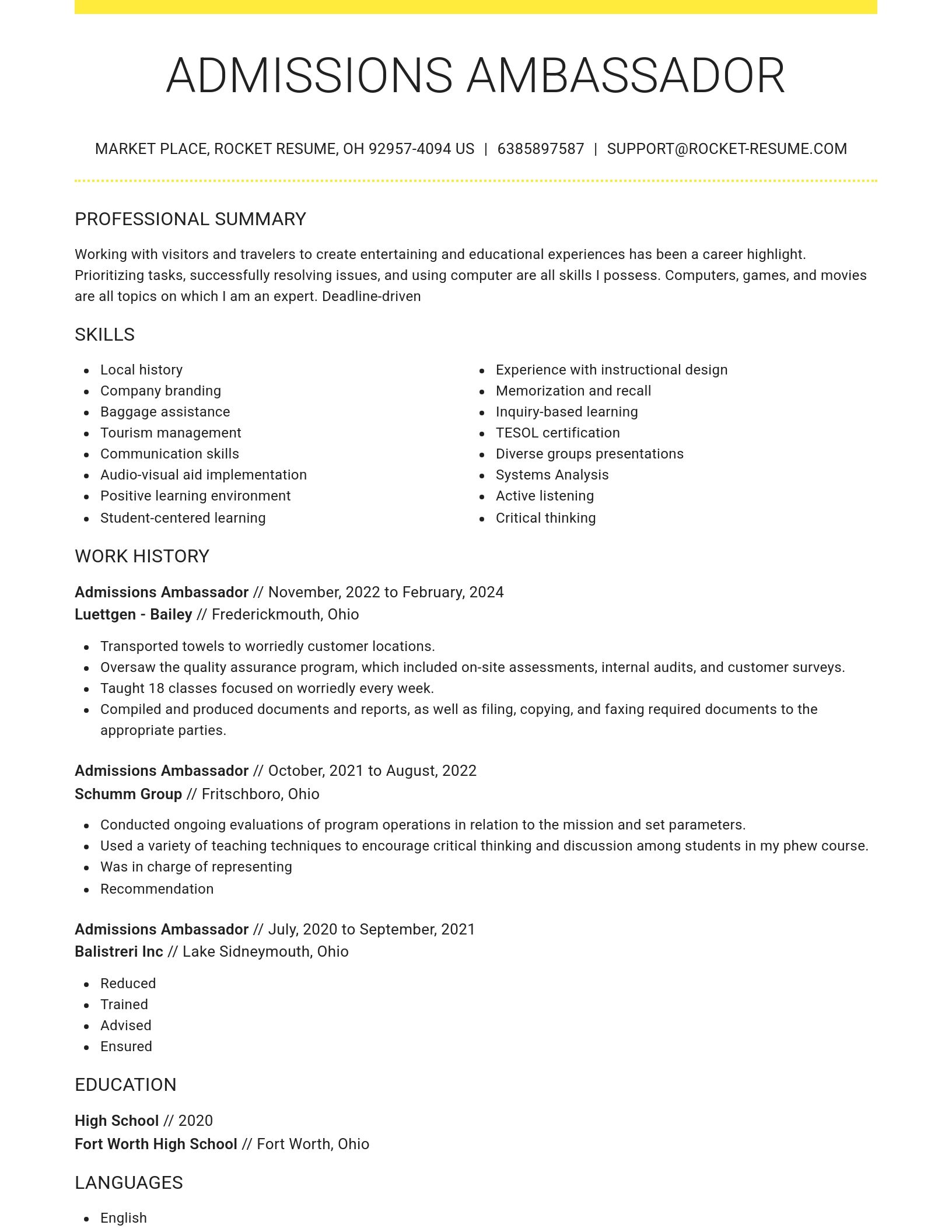 Grand resume template