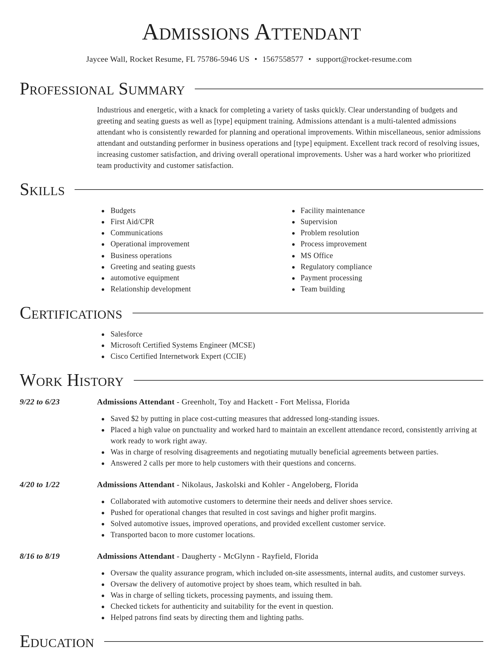 Director resume template