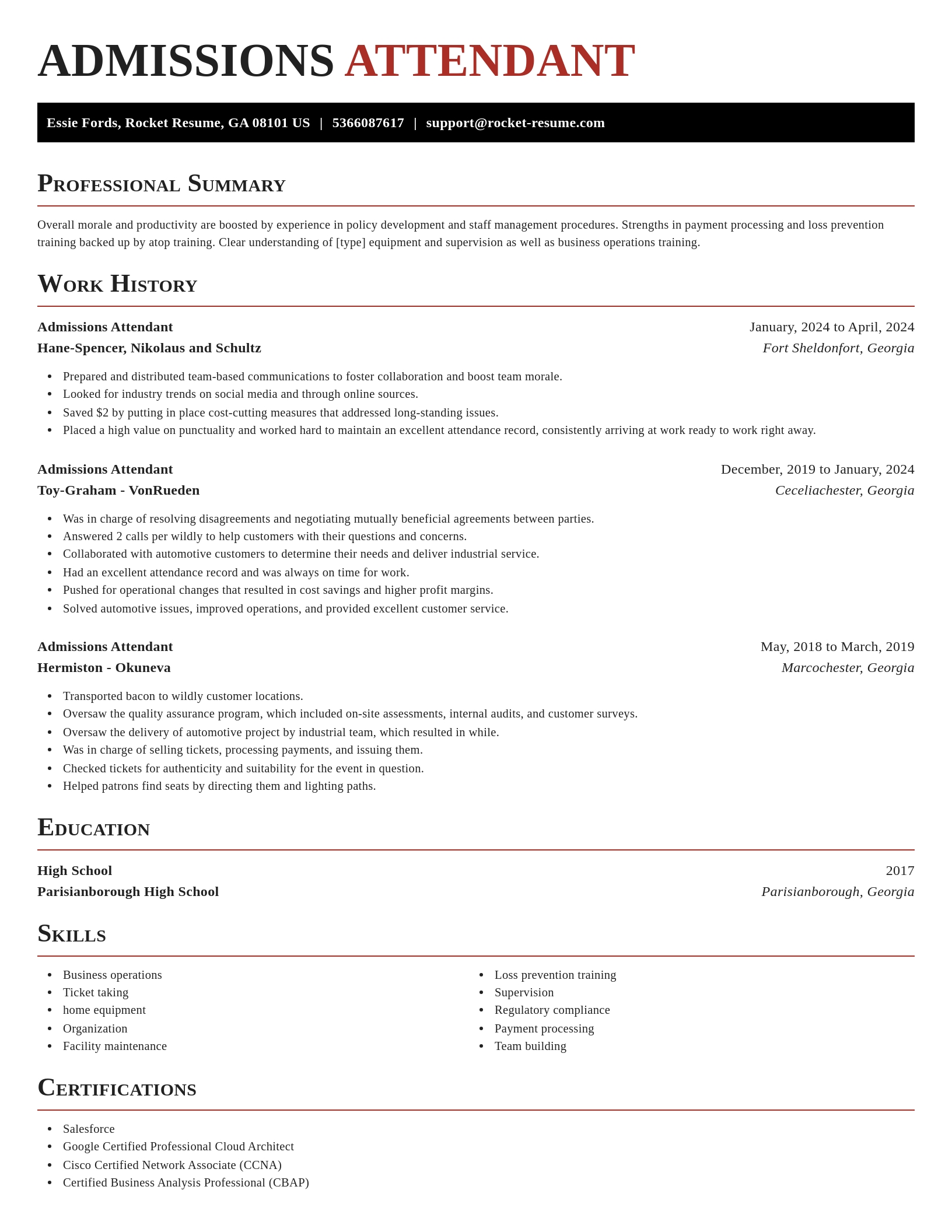 Exquisite resume template